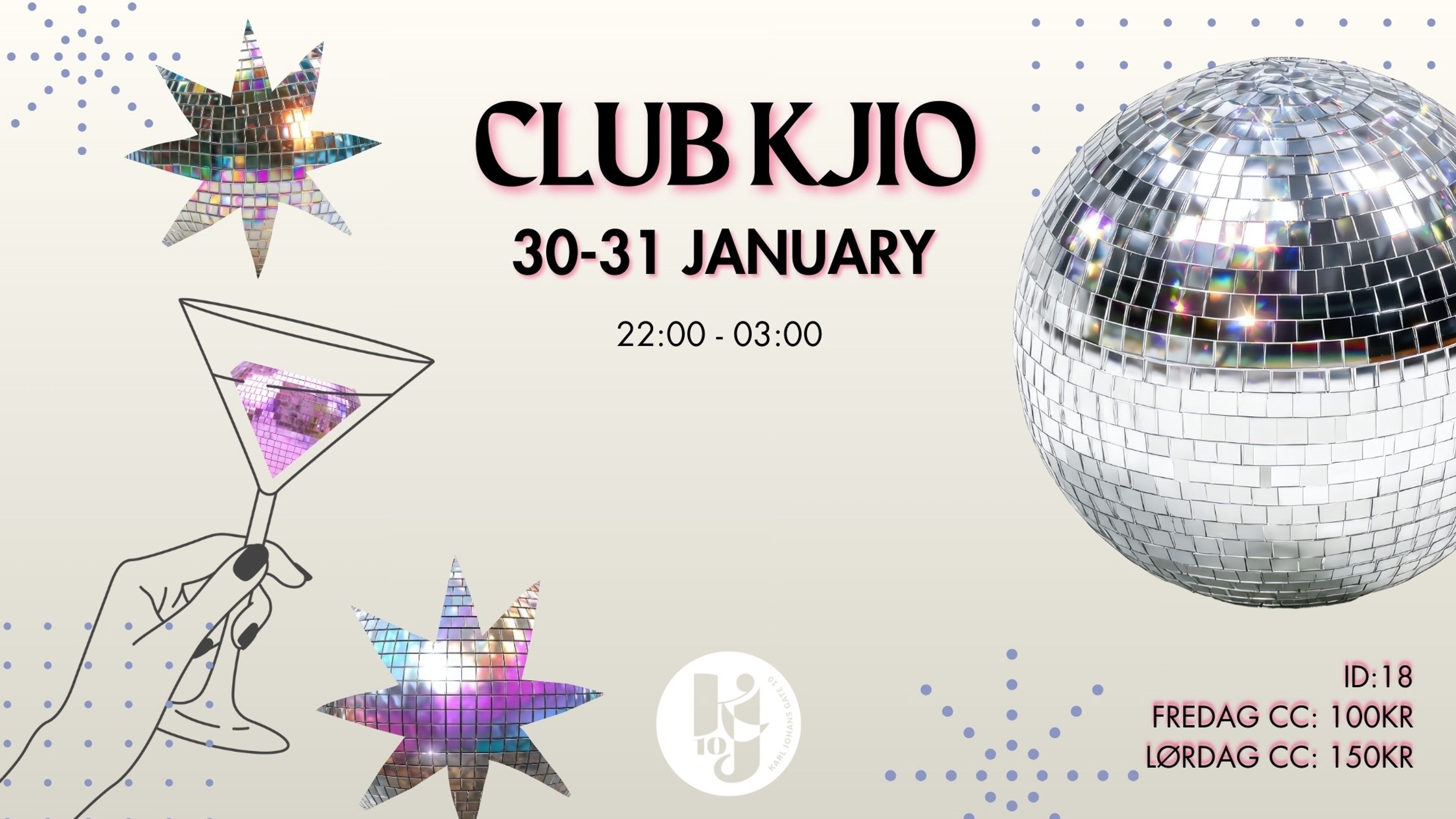 Promotional graphic for CLUB KJ10 