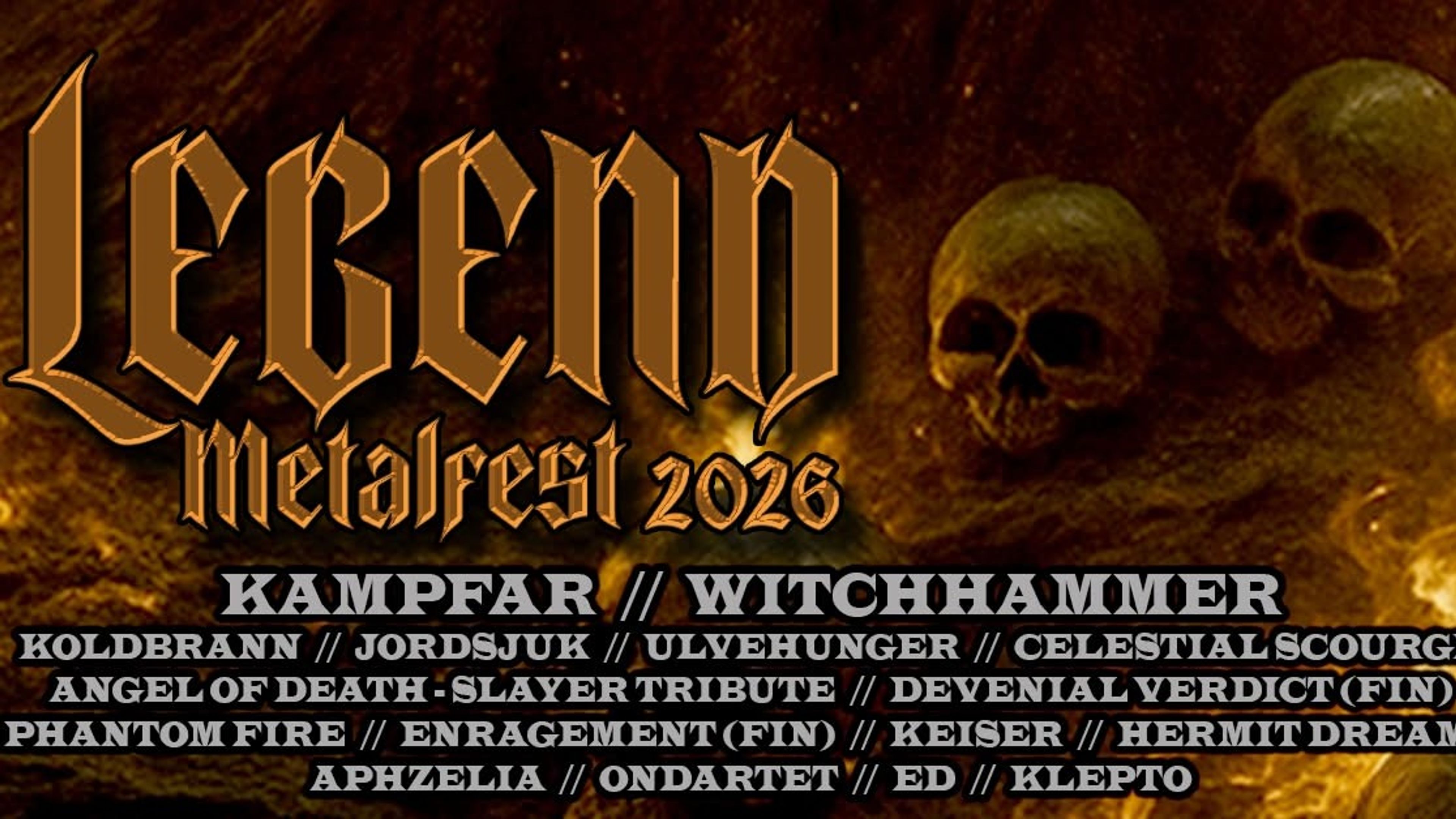 Promotiv grafikk for Legend Metalfest 2026