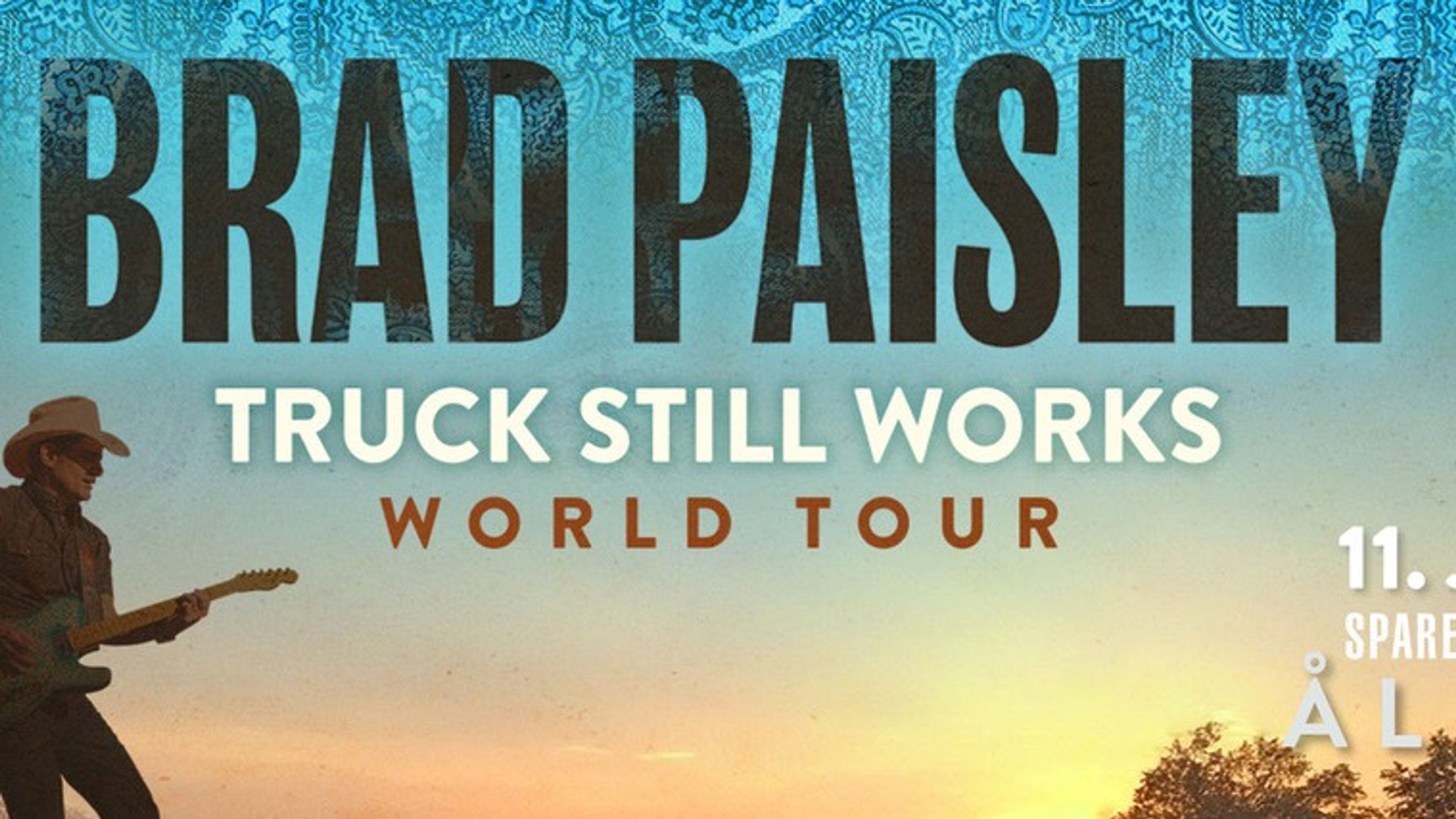 Promotional graphic for Brad Paisley