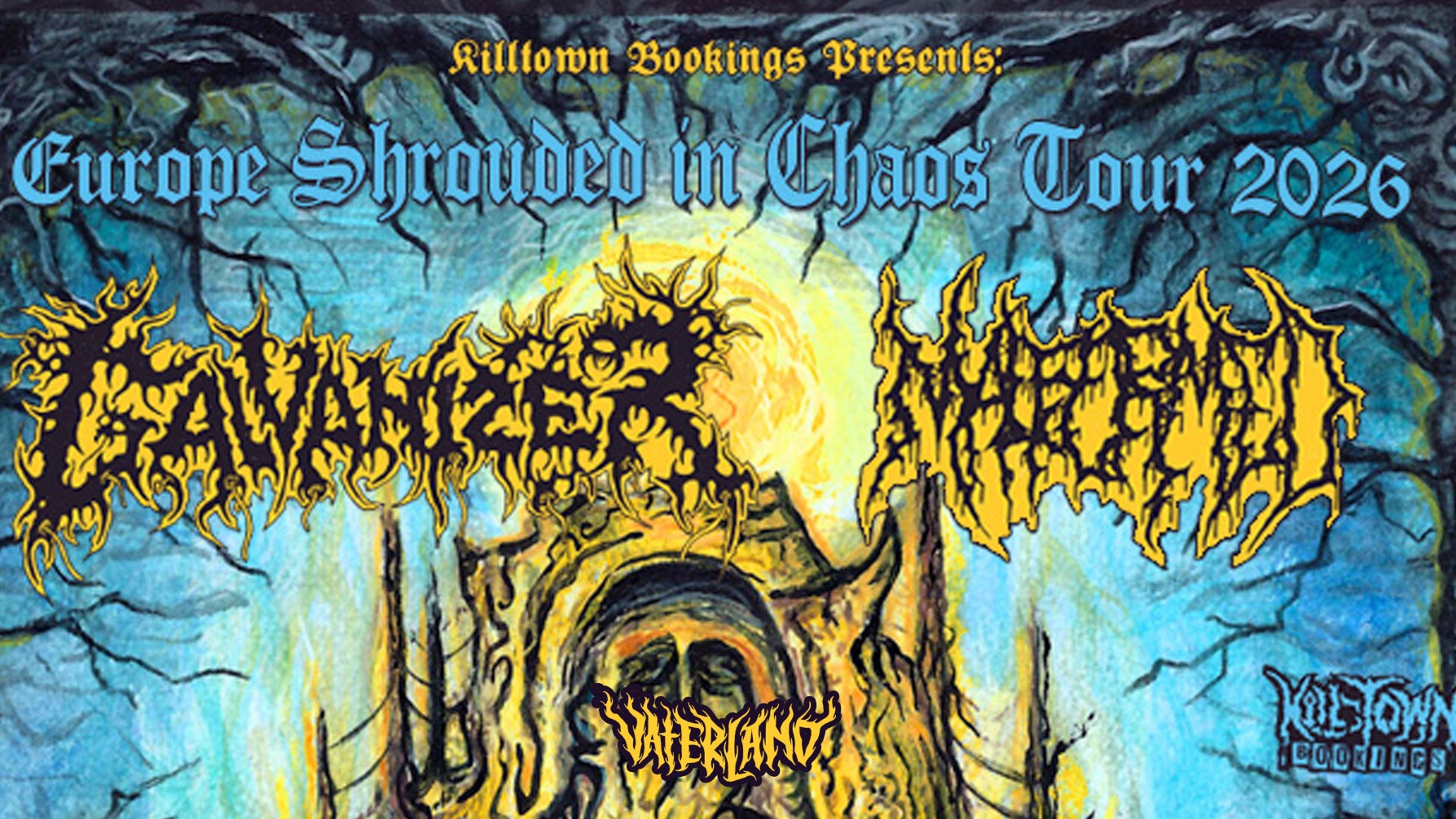 Promotional graphic for Galvanizer (FI) + Malformed (FI) // Vaterland