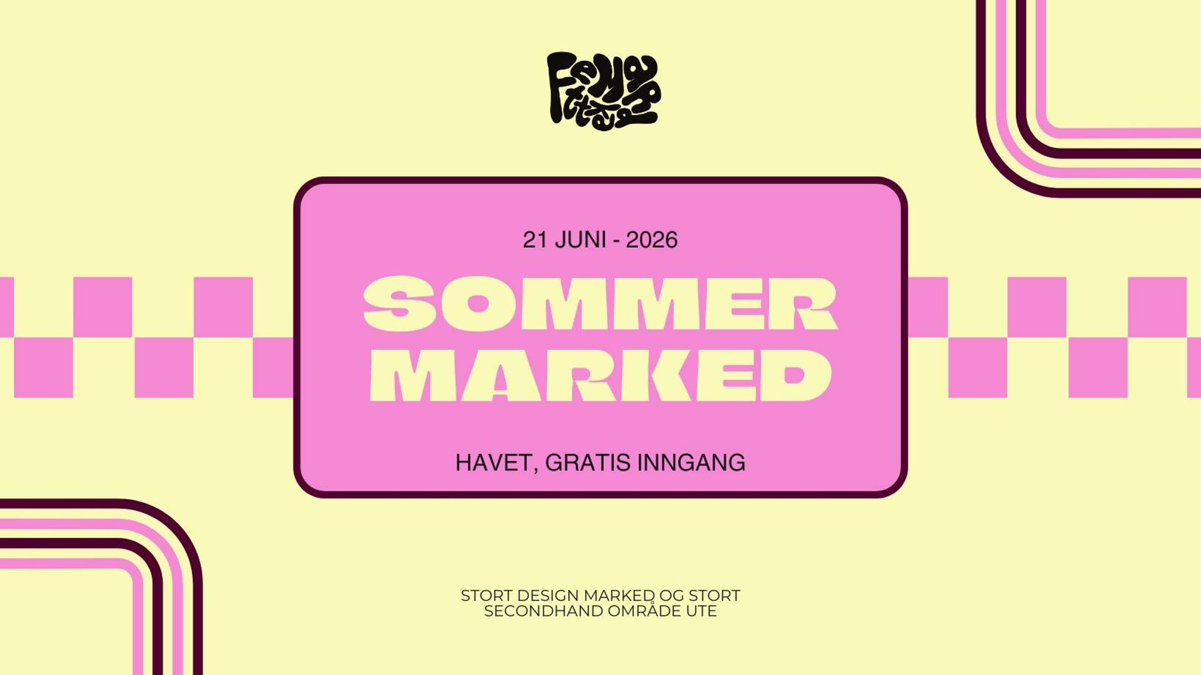 Promotional graphic for Fett Marked - Sommer Marked