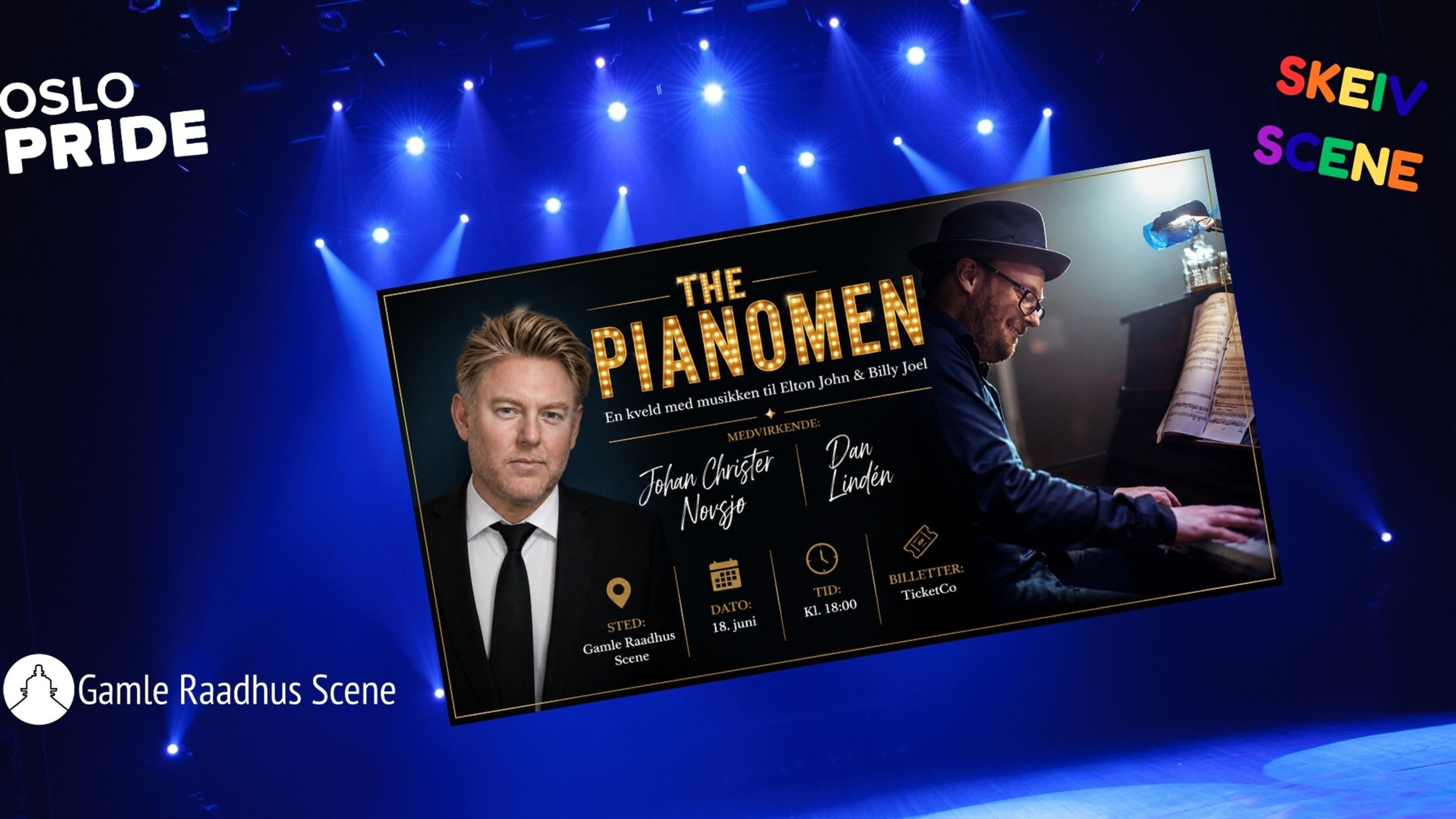 Promotional graphic for Konsert: The Pianomen