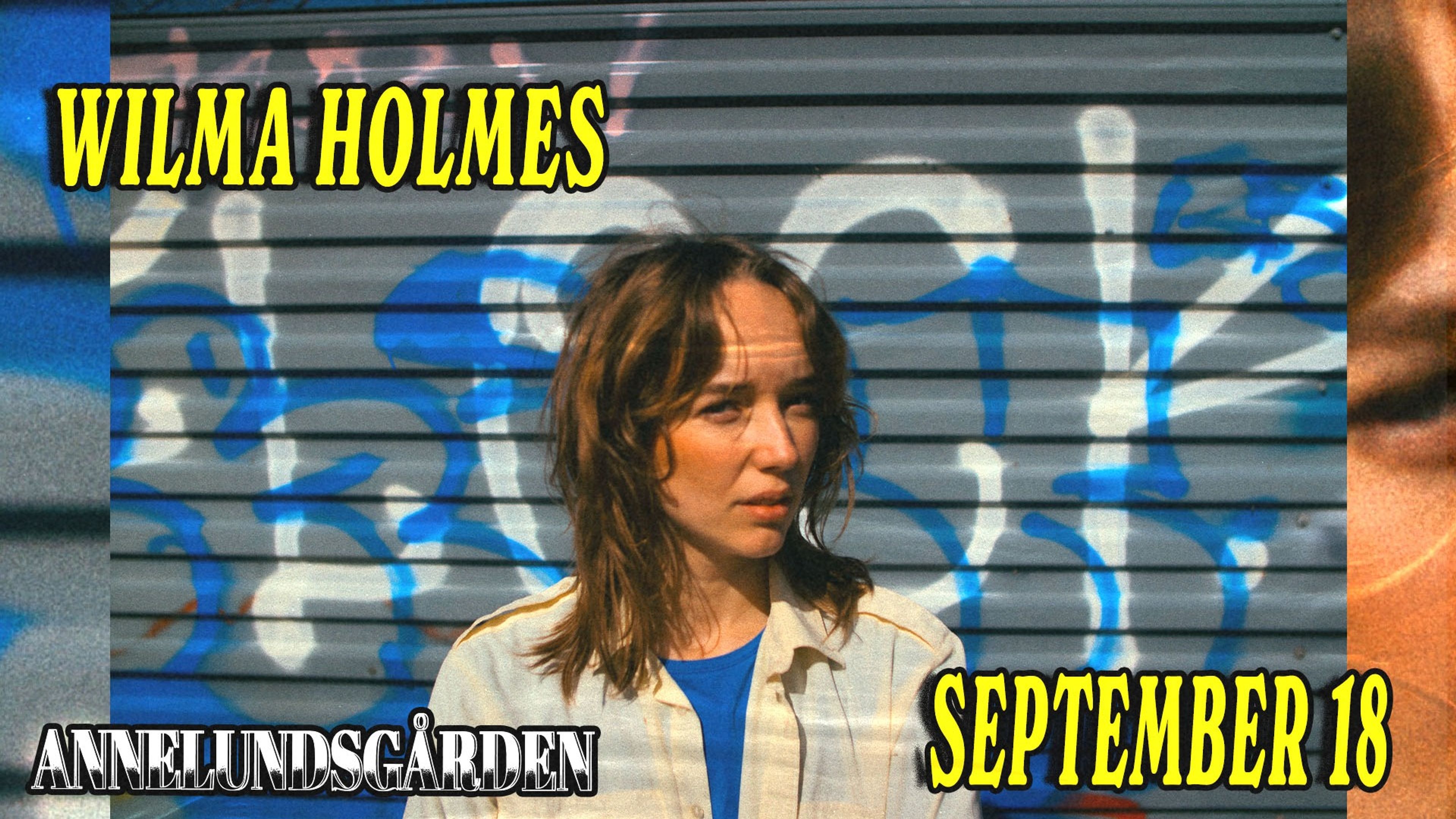 Promotional graphic for Wilma Holmes