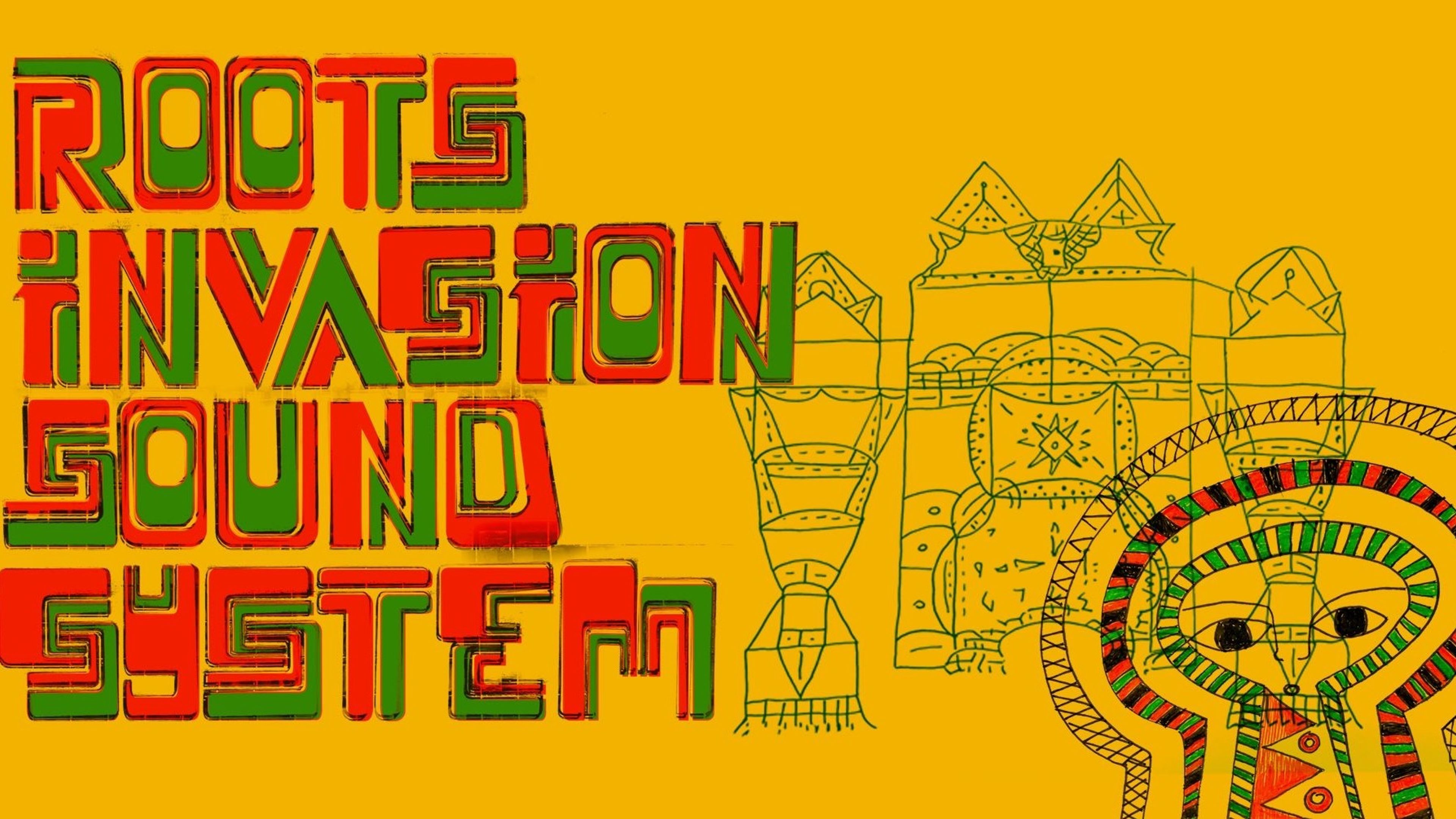 Promotional graphic for Roots Invasion with guests: Zen Rock & Dominic Reuben 