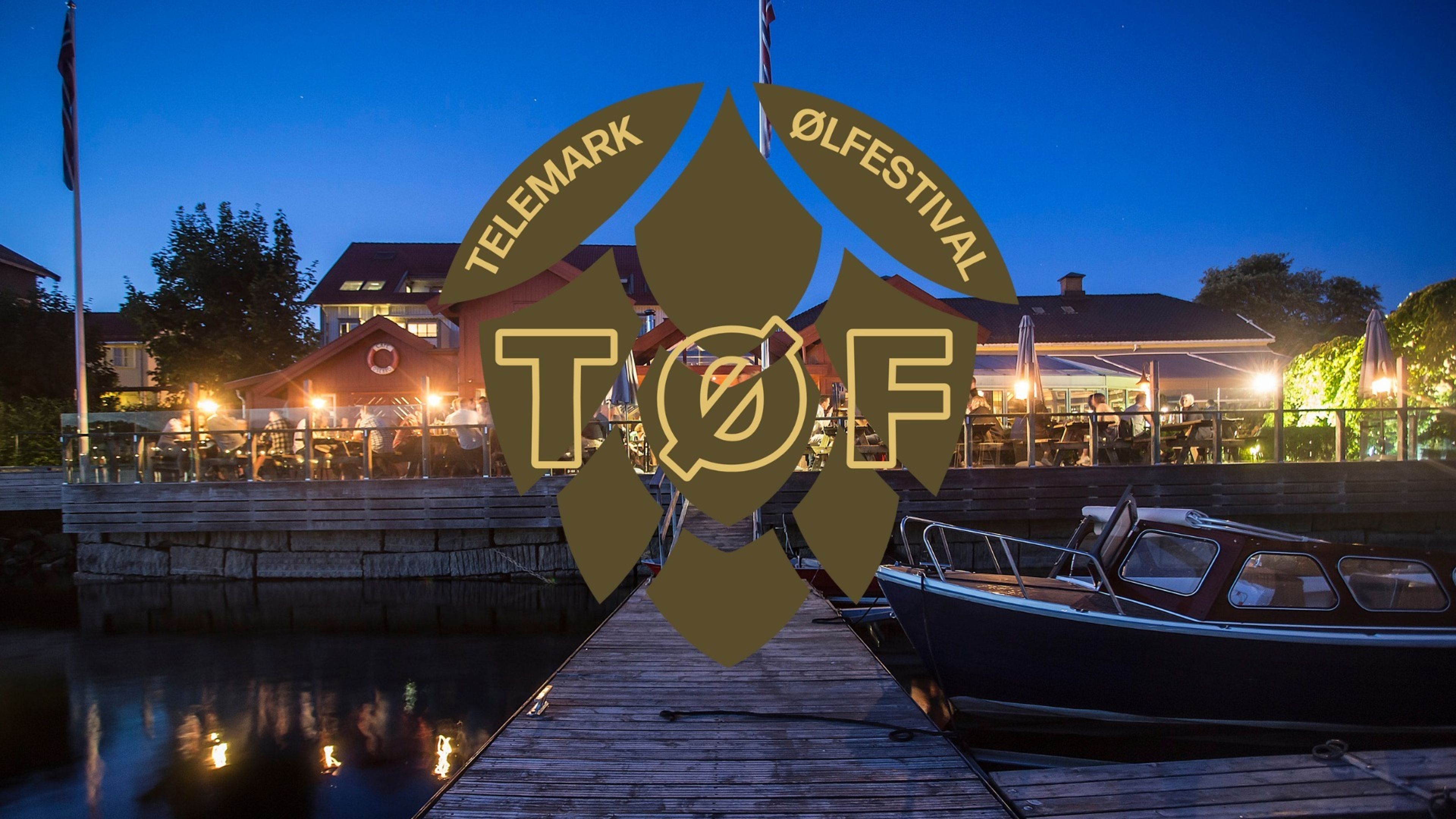 Promotional graphic for Telemark Ølfestival (TØF) 
