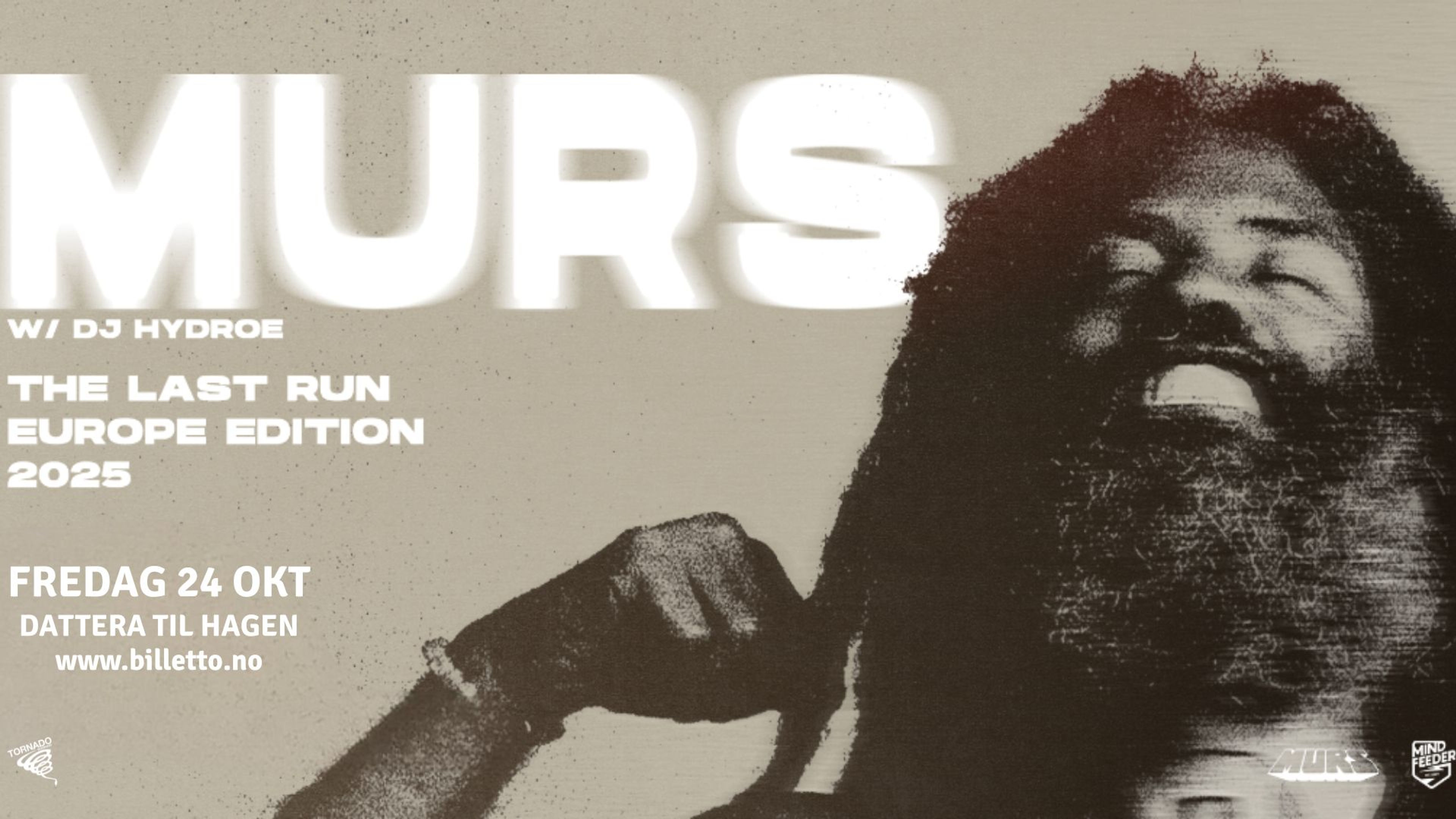 Promotional graphic for Murs + Wildchild // Fredag 24.10 // FÅ BILLETTER IGJEN