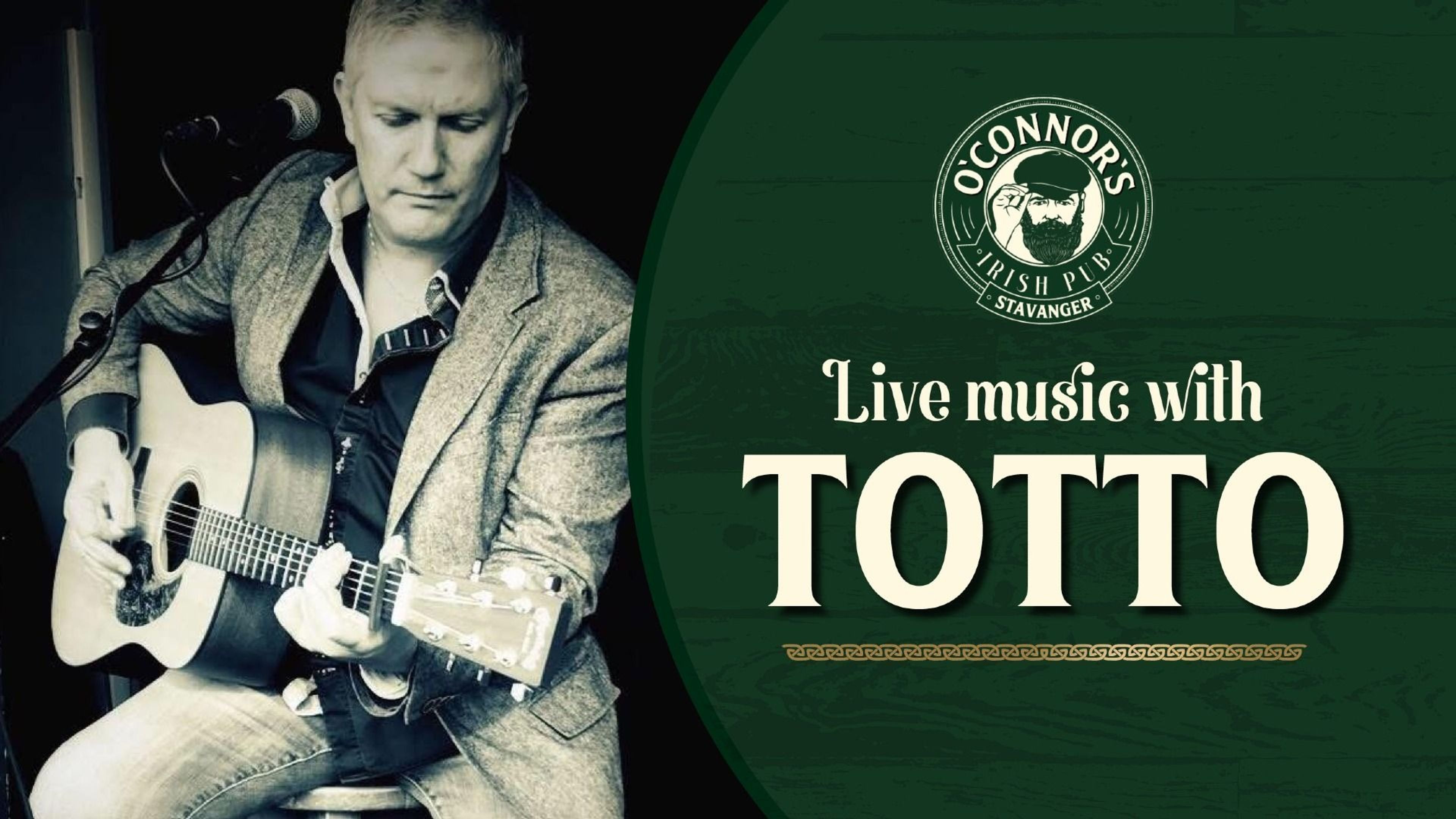 Promotional graphic for Live Music with Totto