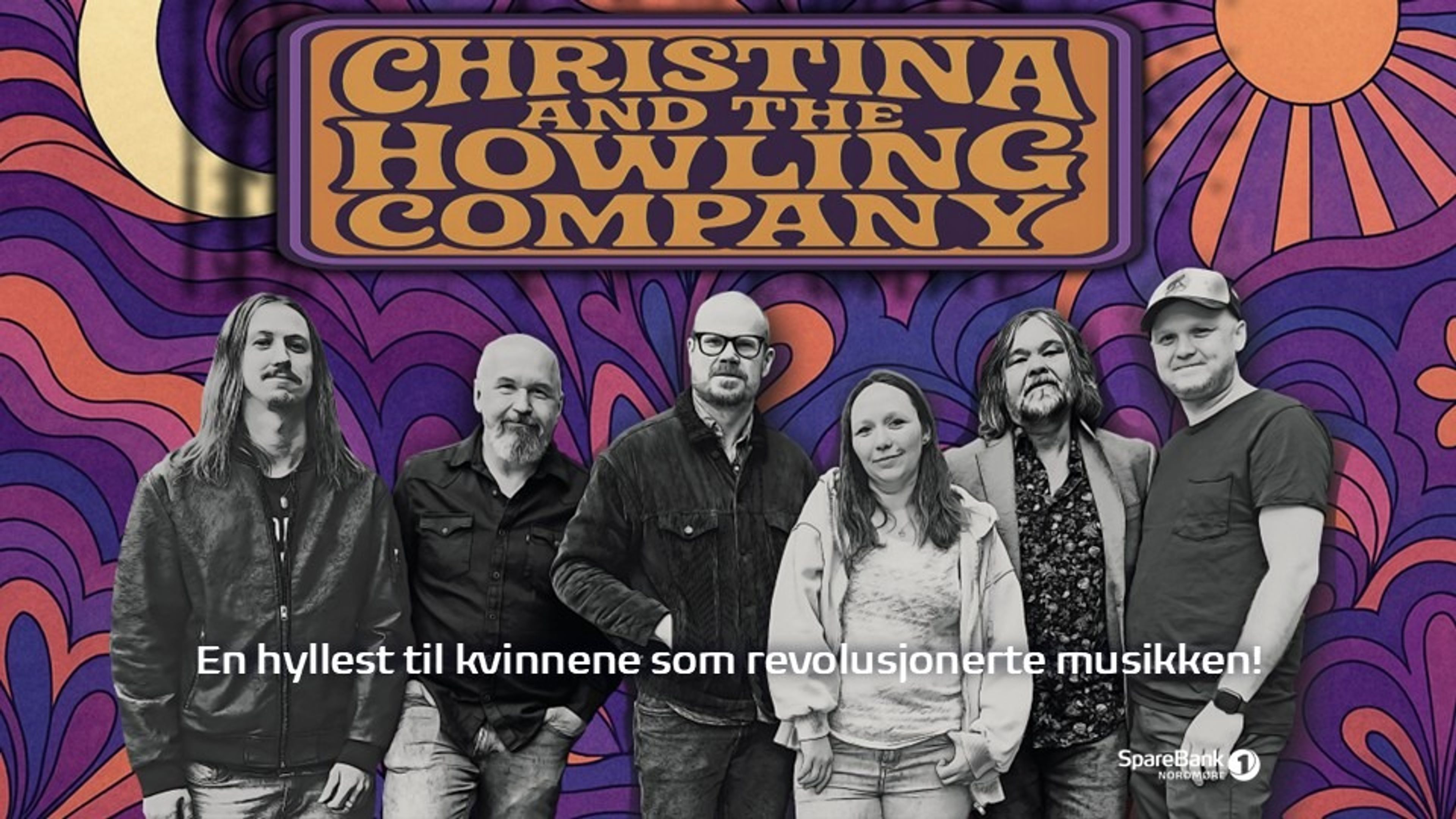 Promotional graphic for Christina & The Howling Company / Til kvinnene som revolusjonerte musikken
