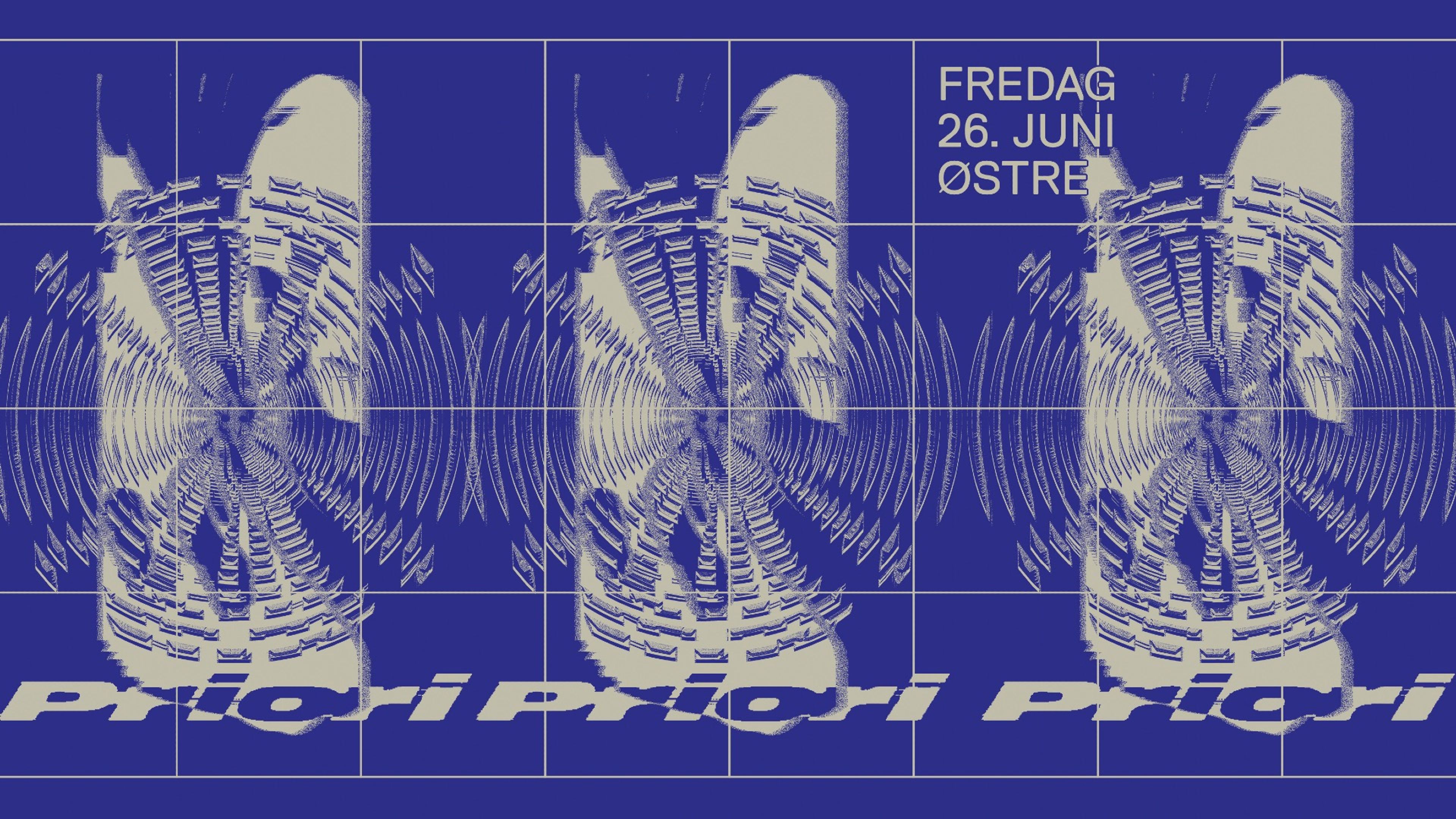 Promotional graphic for Ekkoklubb med Priori (Canada), Kromoplastik (live) og Julie Silset