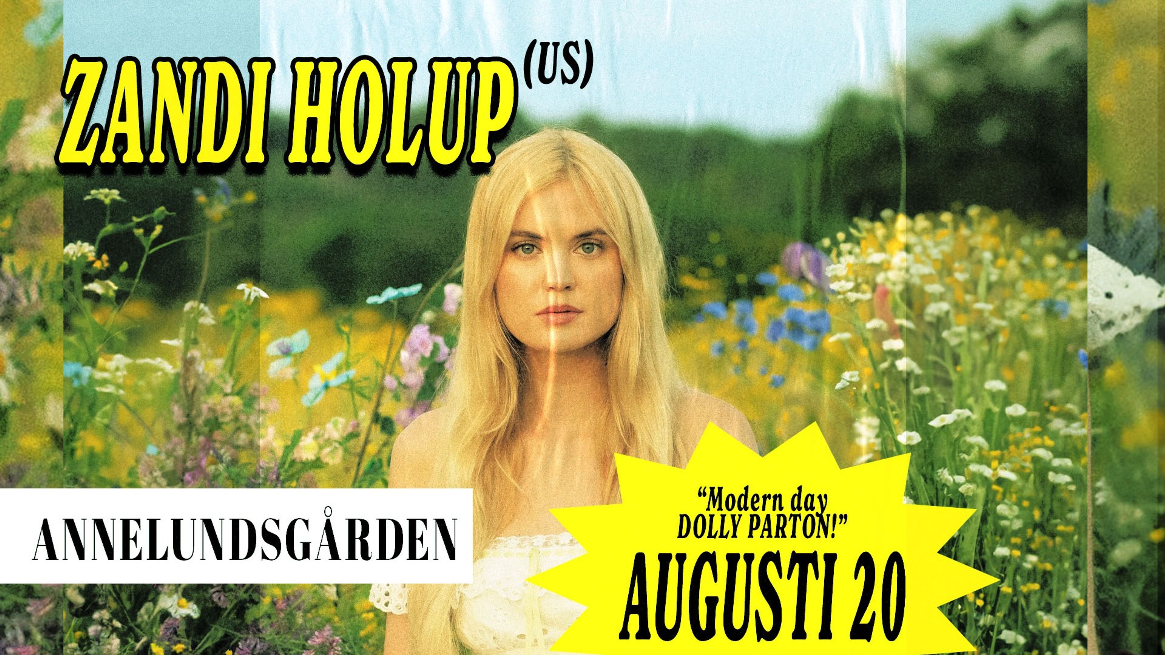 Promotional graphic for Zandi Holup (US)