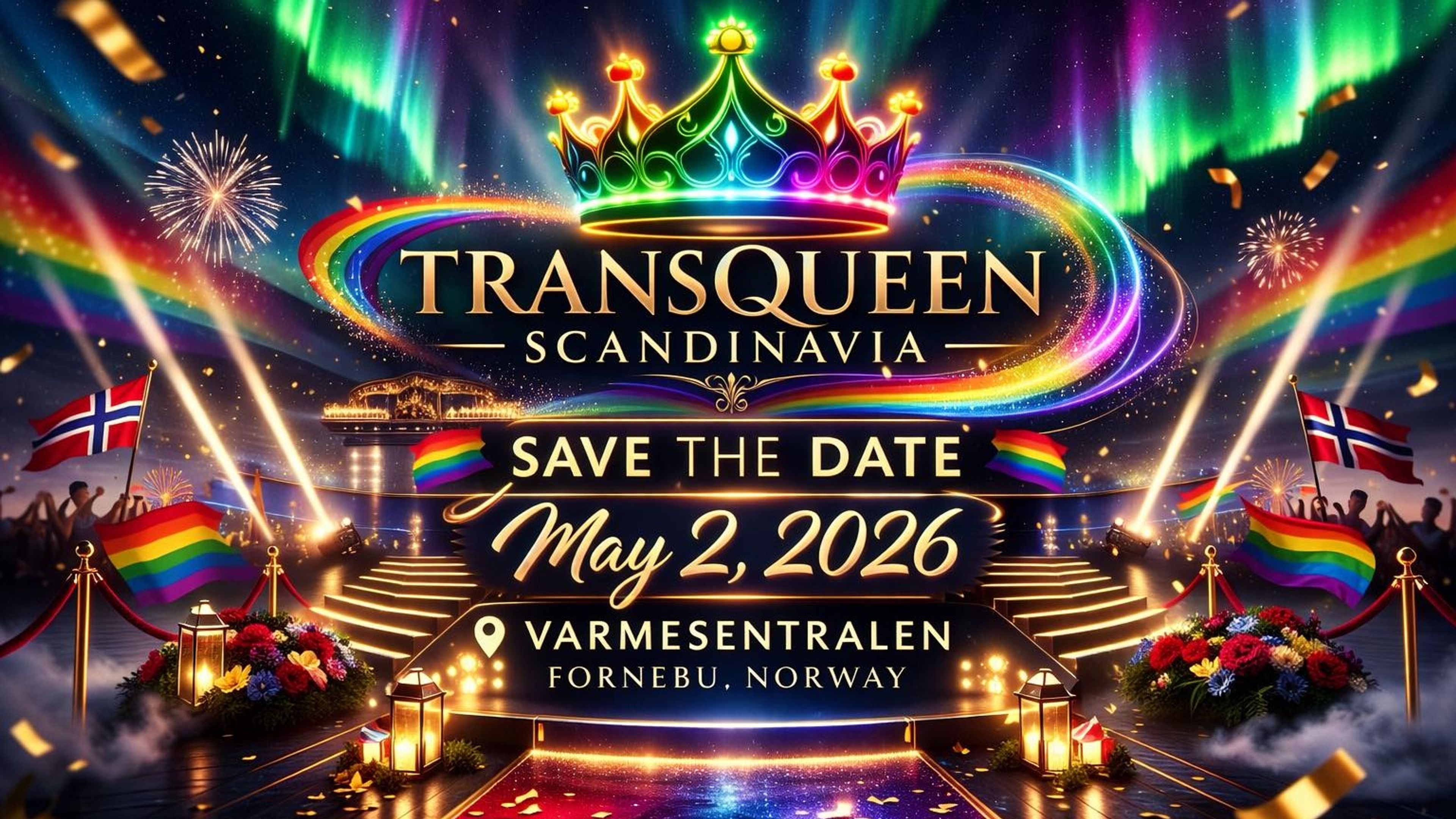 Promotional graphic for TRANSQUEEN Scandinavia 2026