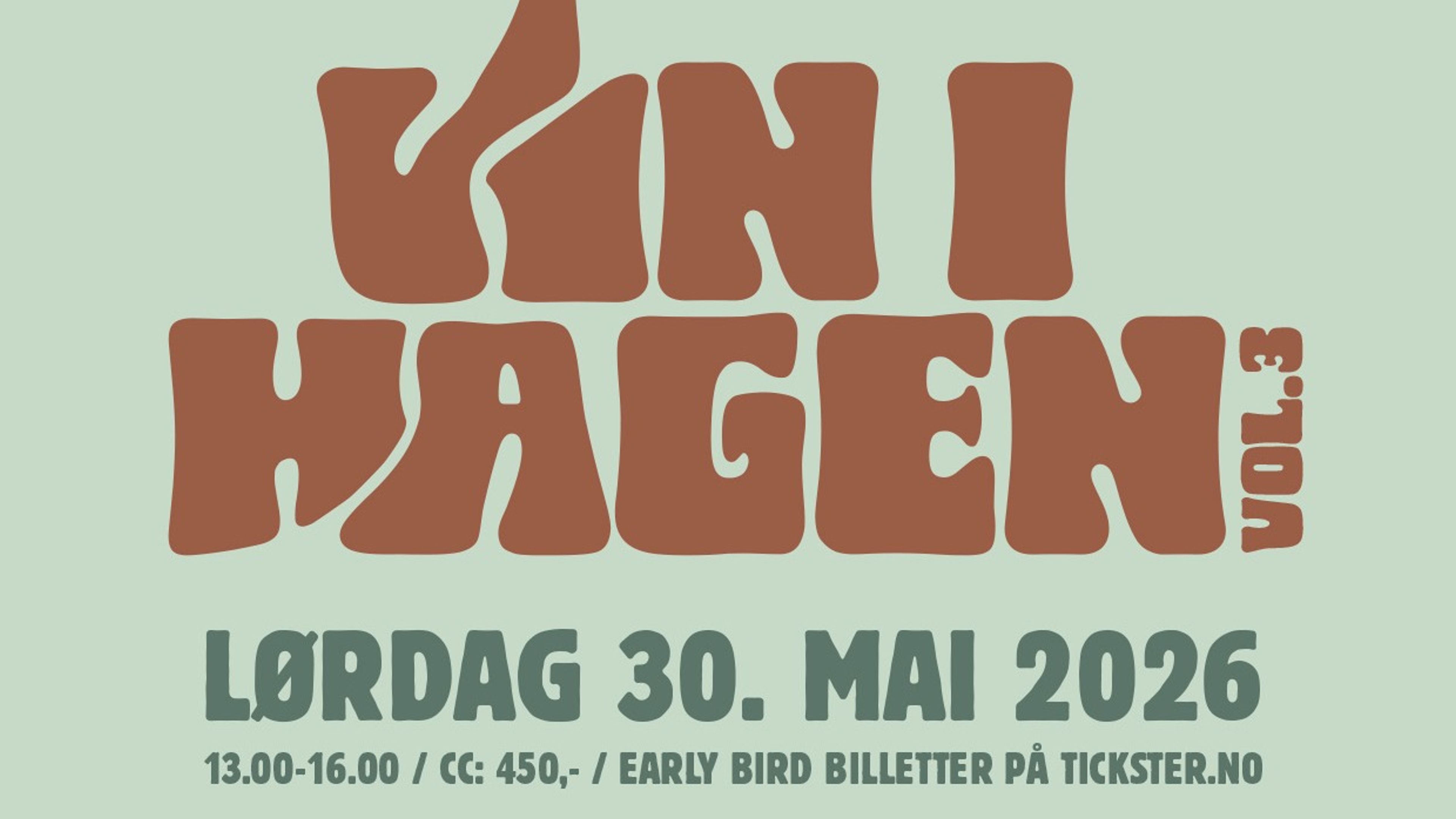 Promotional graphic for Vin i Hagen 3.0 @ Dattera til Hagen