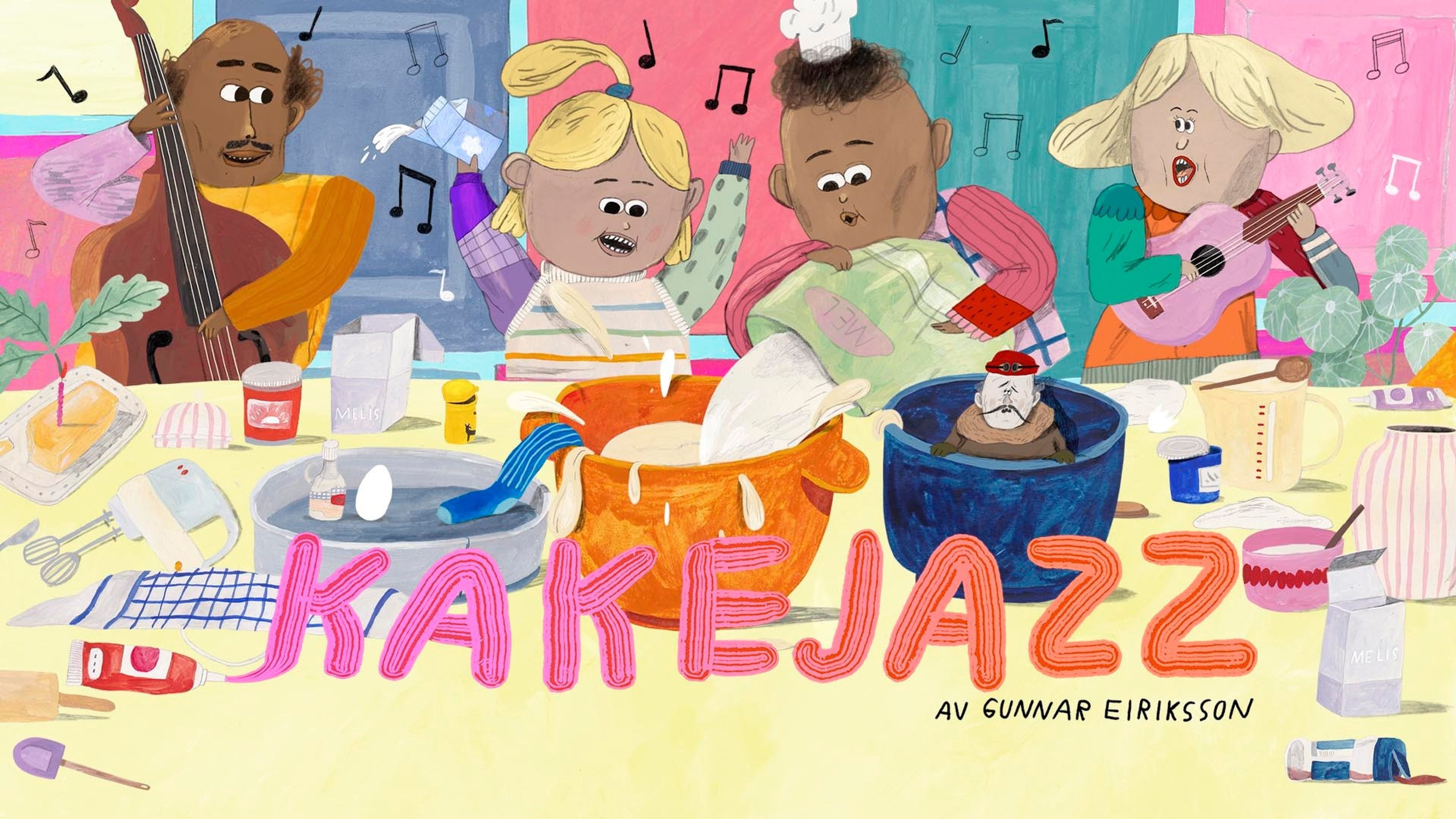 Promotiv grafikk for Riksteatret: kakejazz