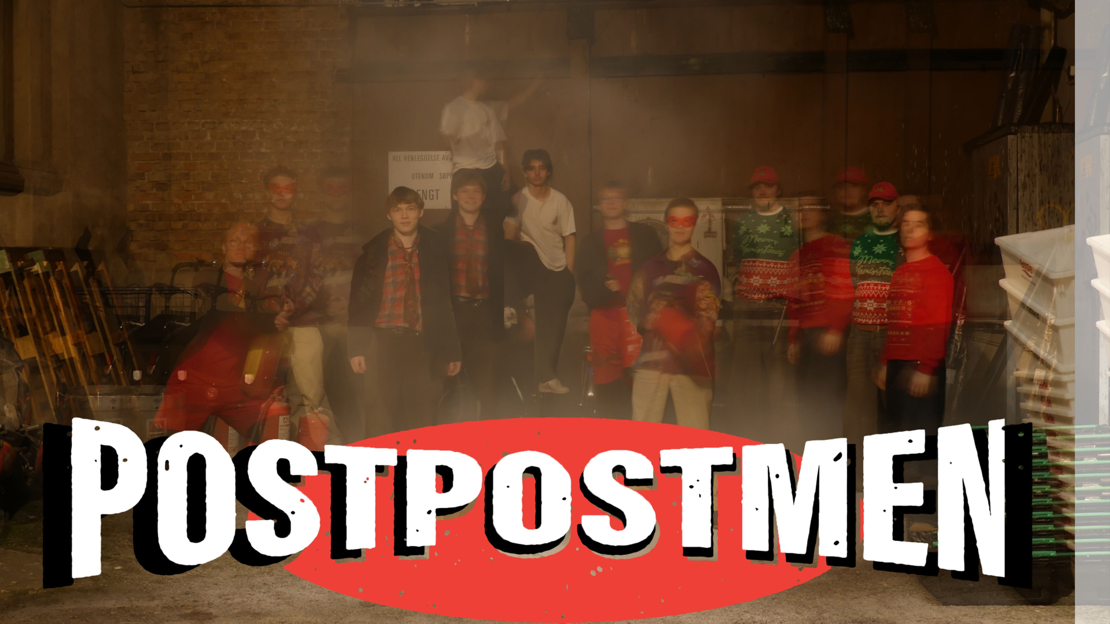 Promotional graphic for PostPostmen spiller julen inn på MIR