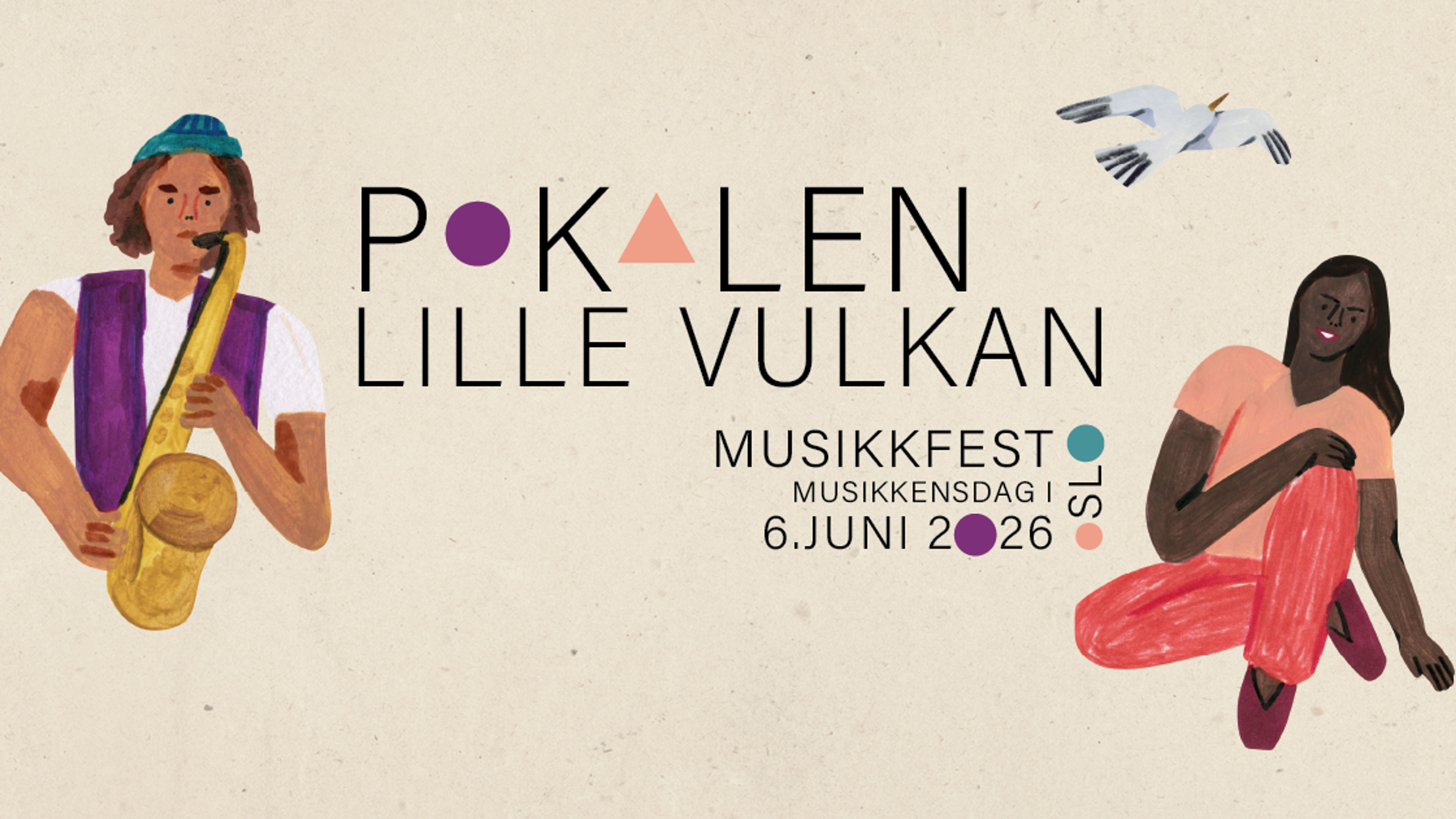 Promotiv grafikk for MUSIKKFEST OSLO: Pokalen / Lille Vulkan