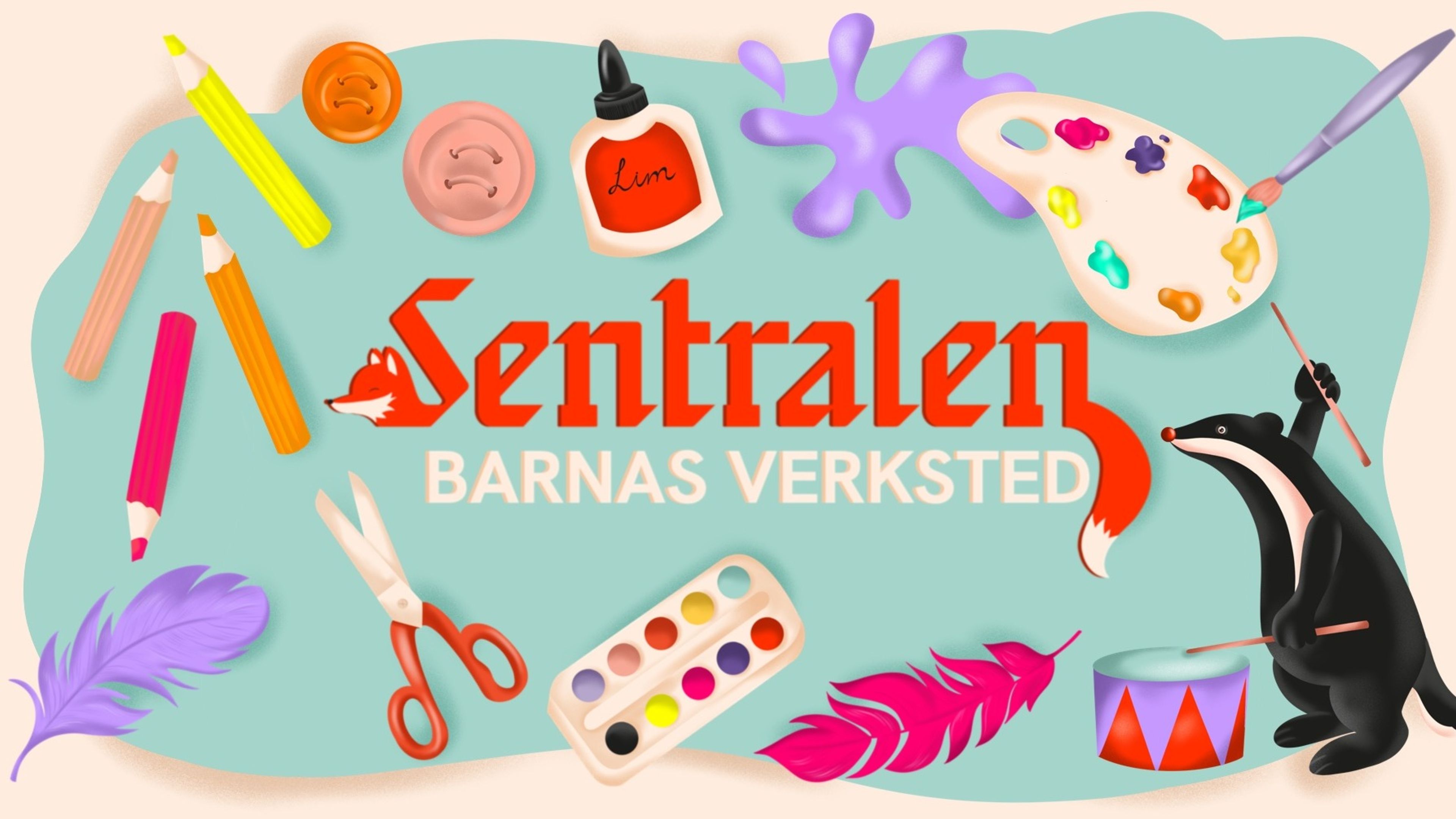 Promotional graphic for Barnas Verksted