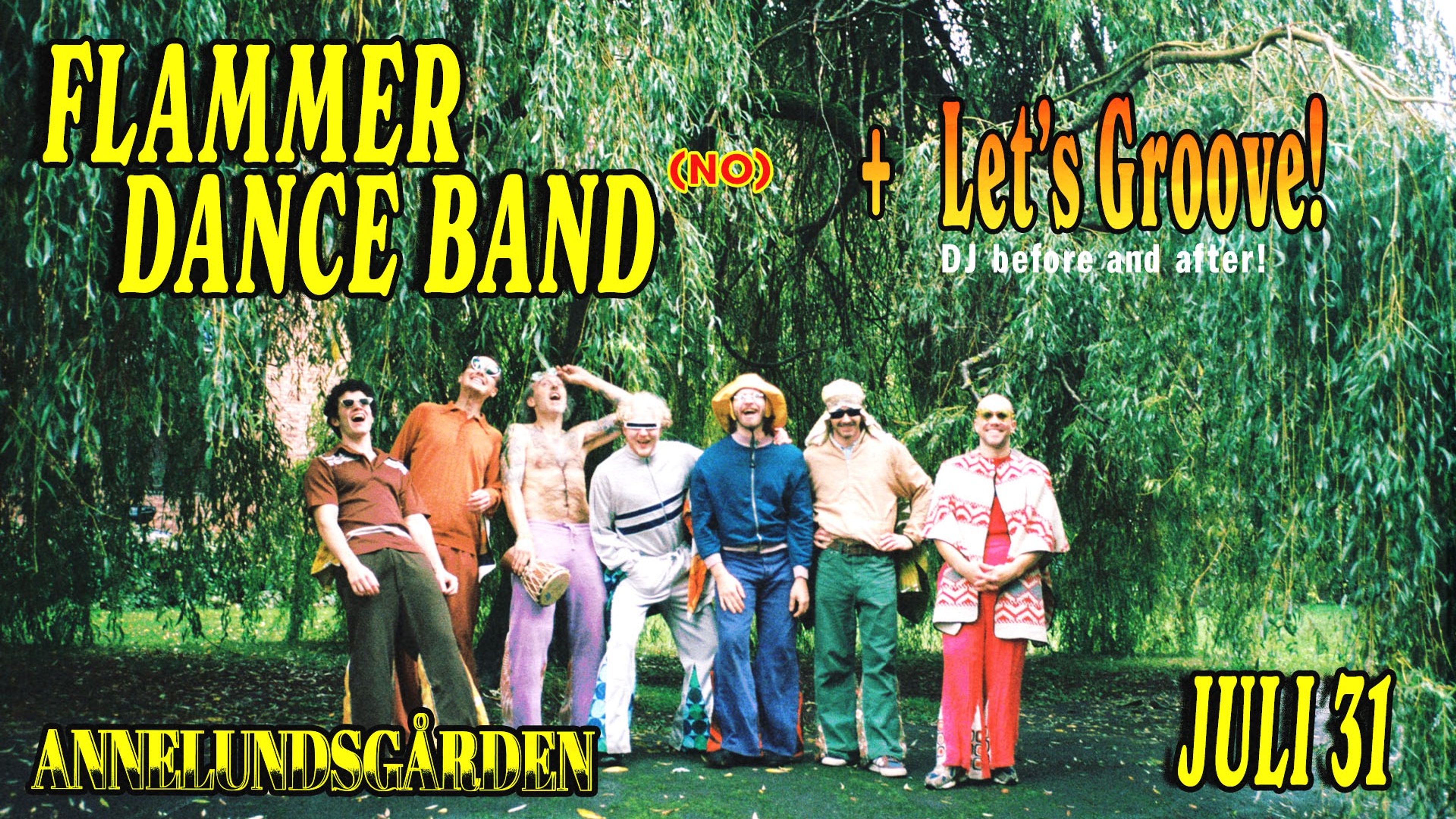 Promotional graphic for Flammer Dance Band (NO)