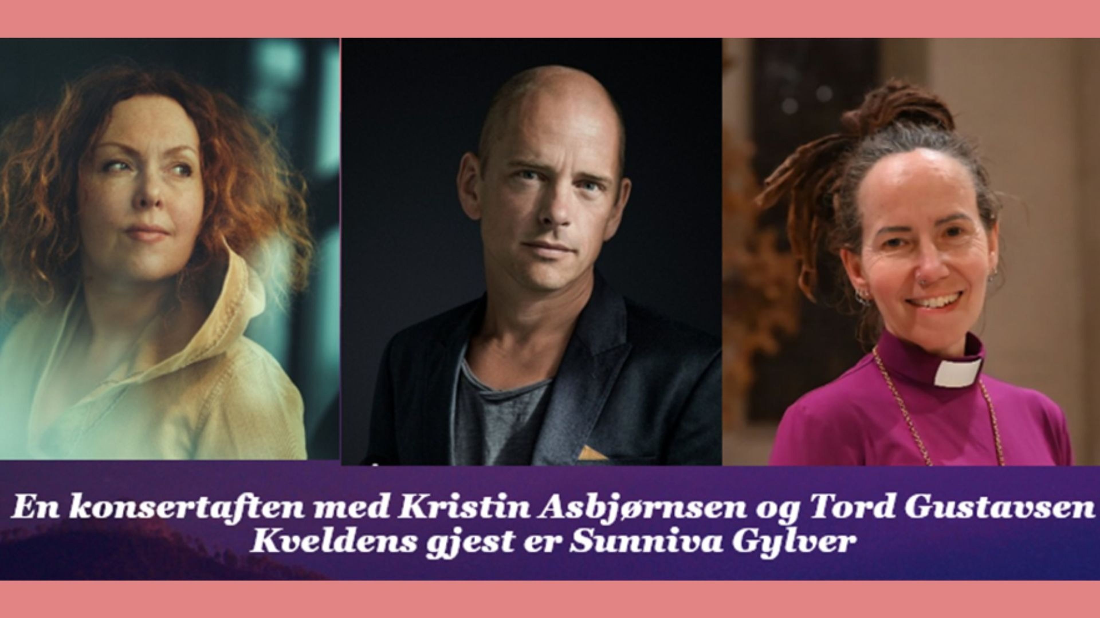 Promotional graphic for Konsertaften med Kristin Asbjørnsen & Tord Gustavsen