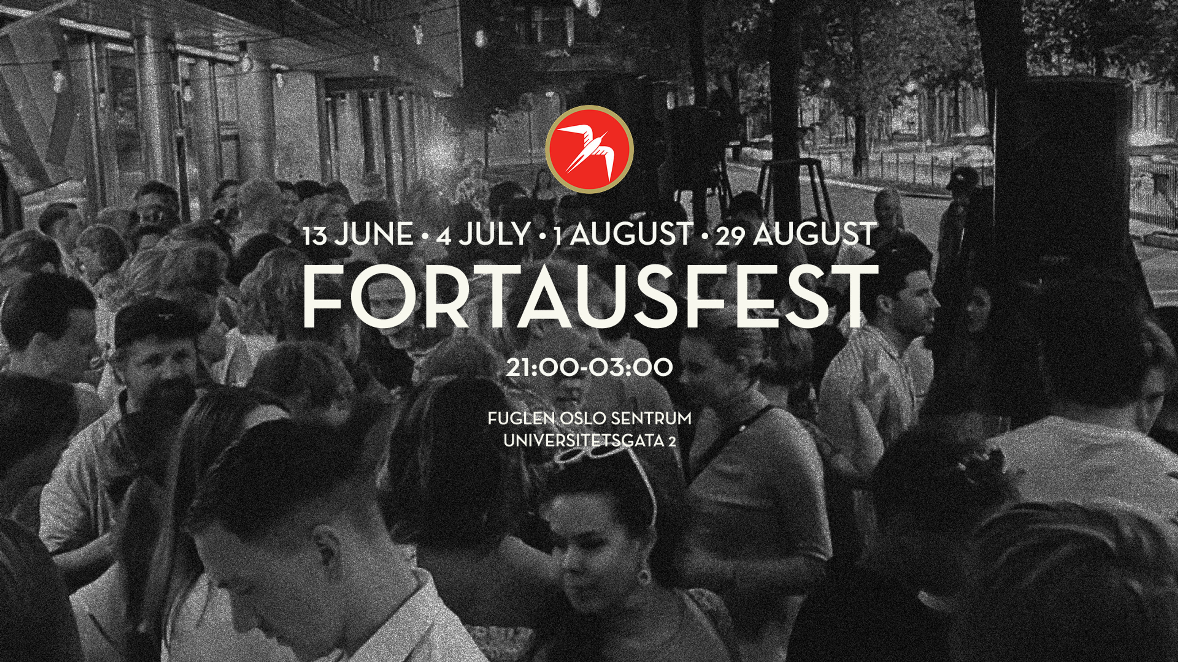 Promotional graphic for FORTAUSFEST 2026 / Fuglen Oslo Sentrum
