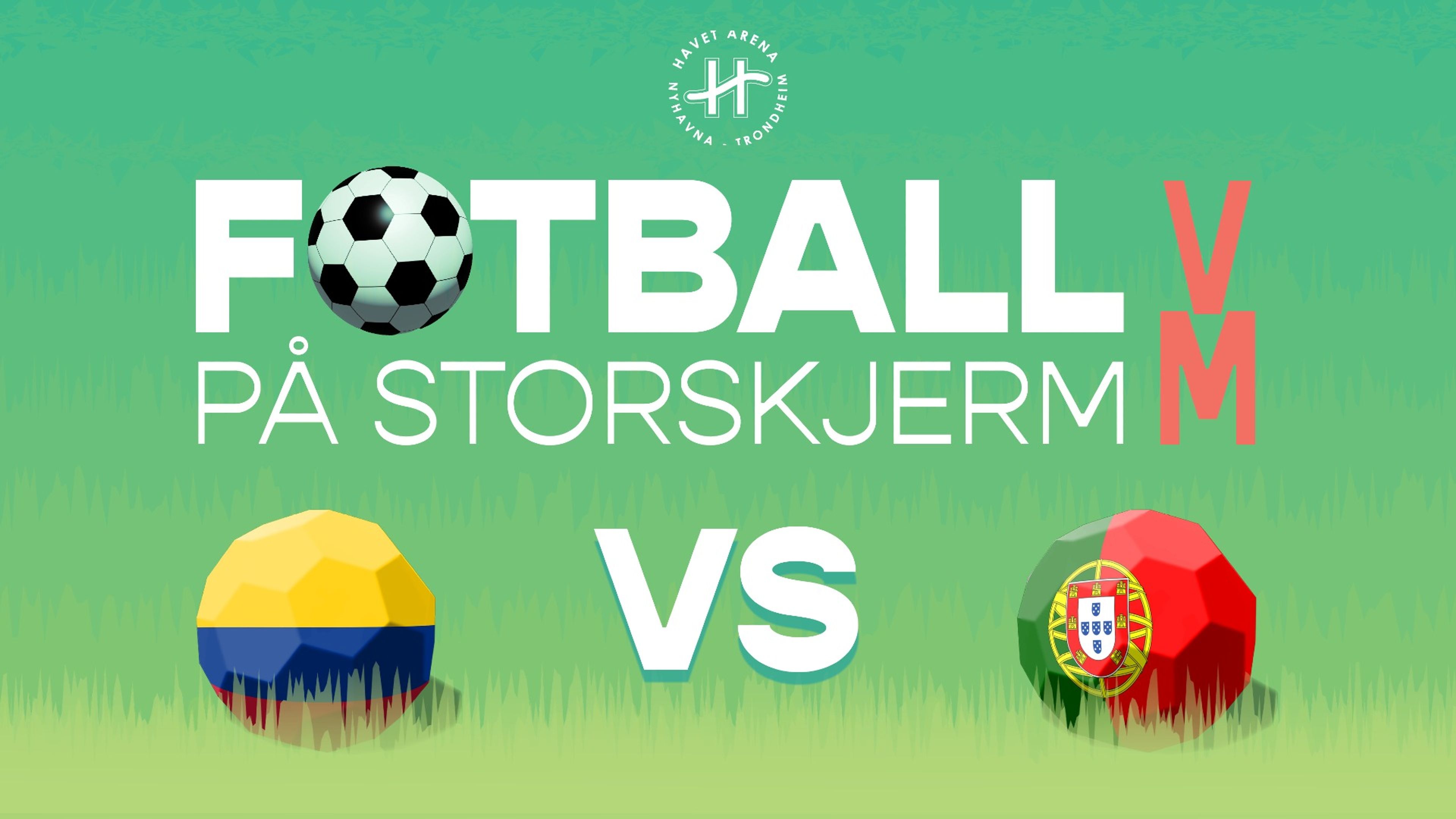 Promotional graphic for Colombia VS Portugal