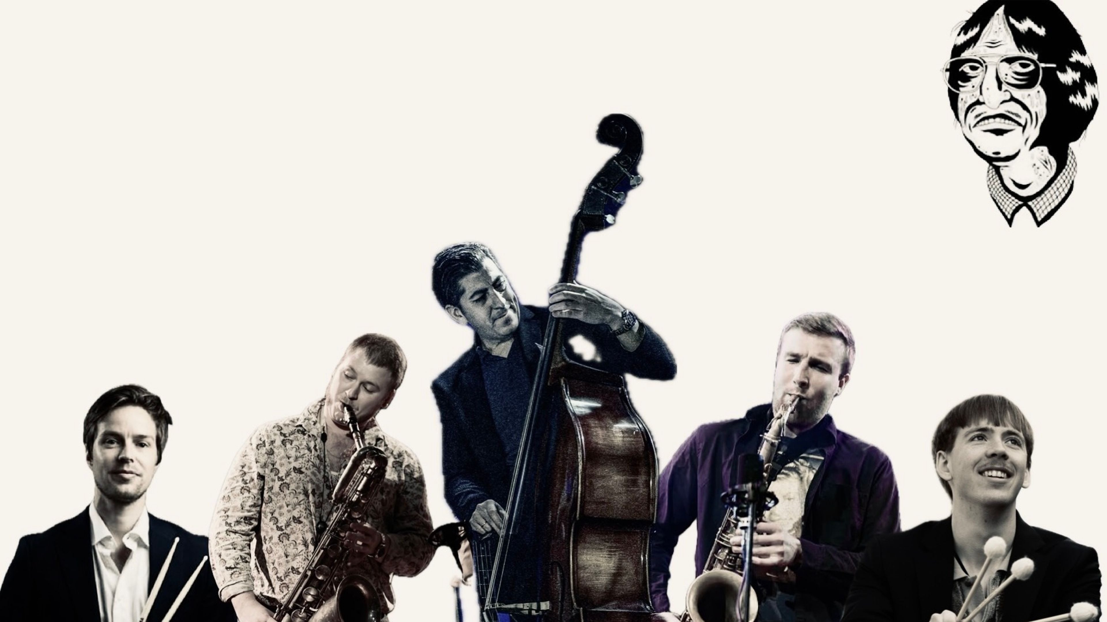 Promotional graphic for Rodrigo Villagra Kvintett // Juret