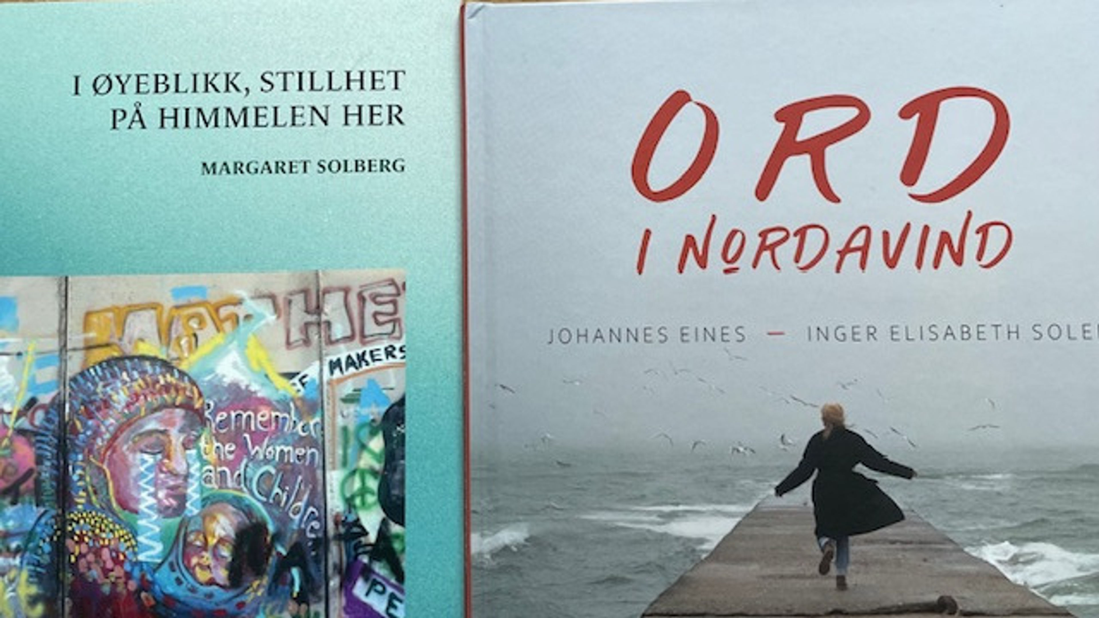 Promotional graphic for "Ord i nordavind og dikt fra Gaza"-Poesikveld med Johannes Eines og Margaret Solberg + Konsert med The Kobe experience.