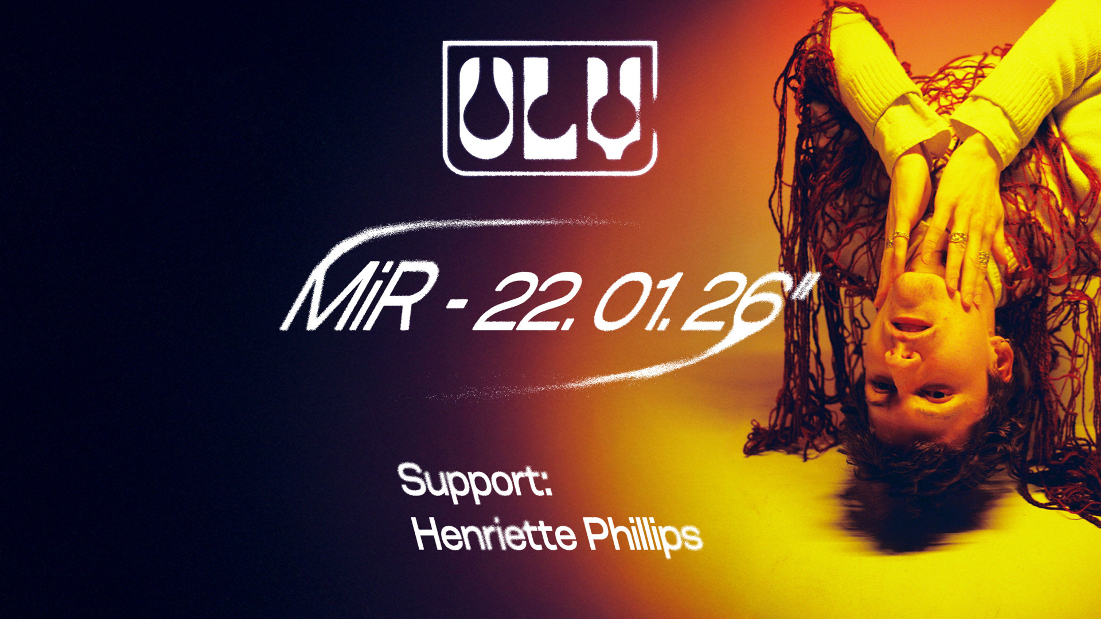 Promotional graphic for ULV + Support : Henriette Phillips 