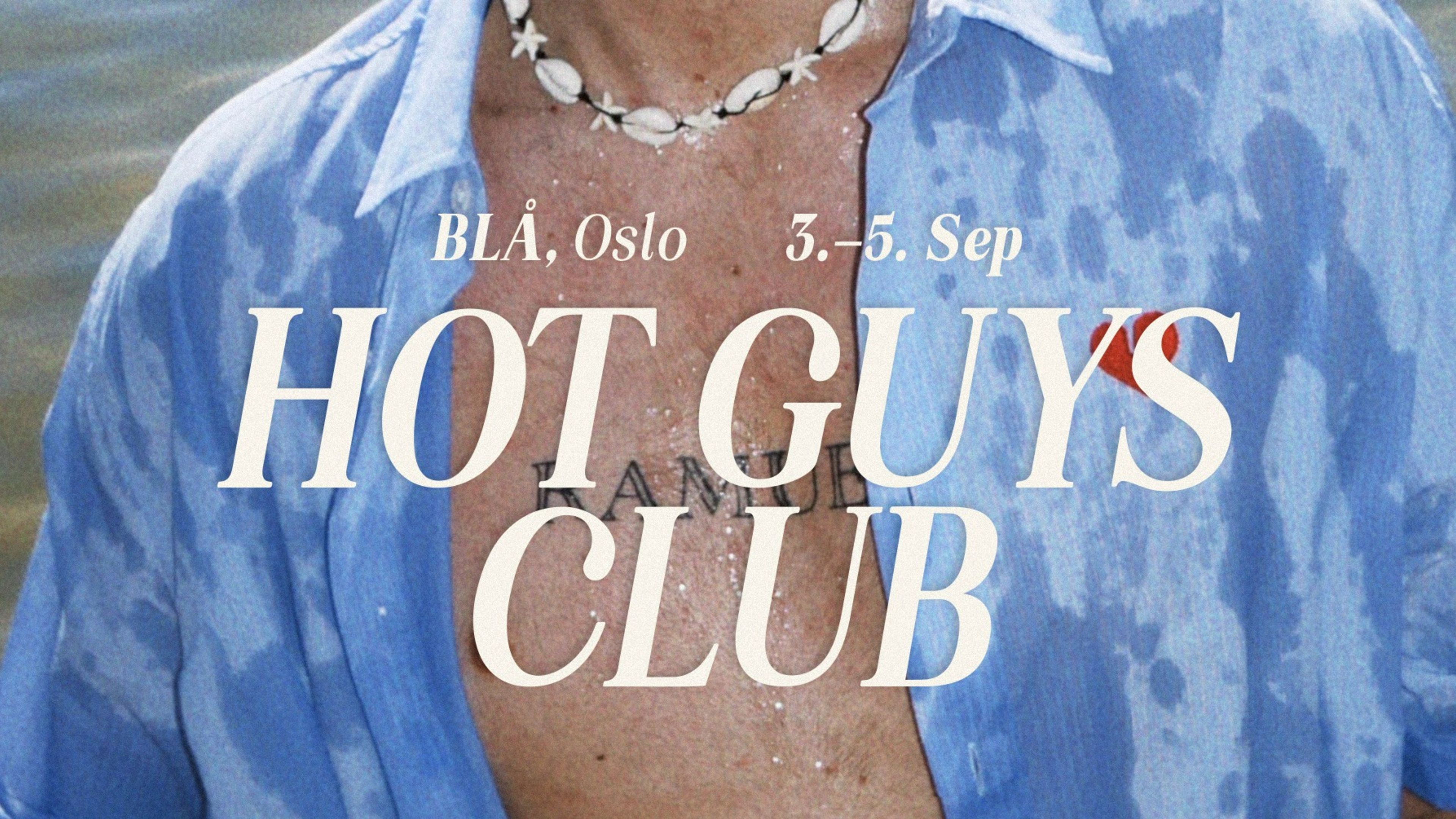 Promotional graphic for HOT GUYS CLUB / DAG 3
