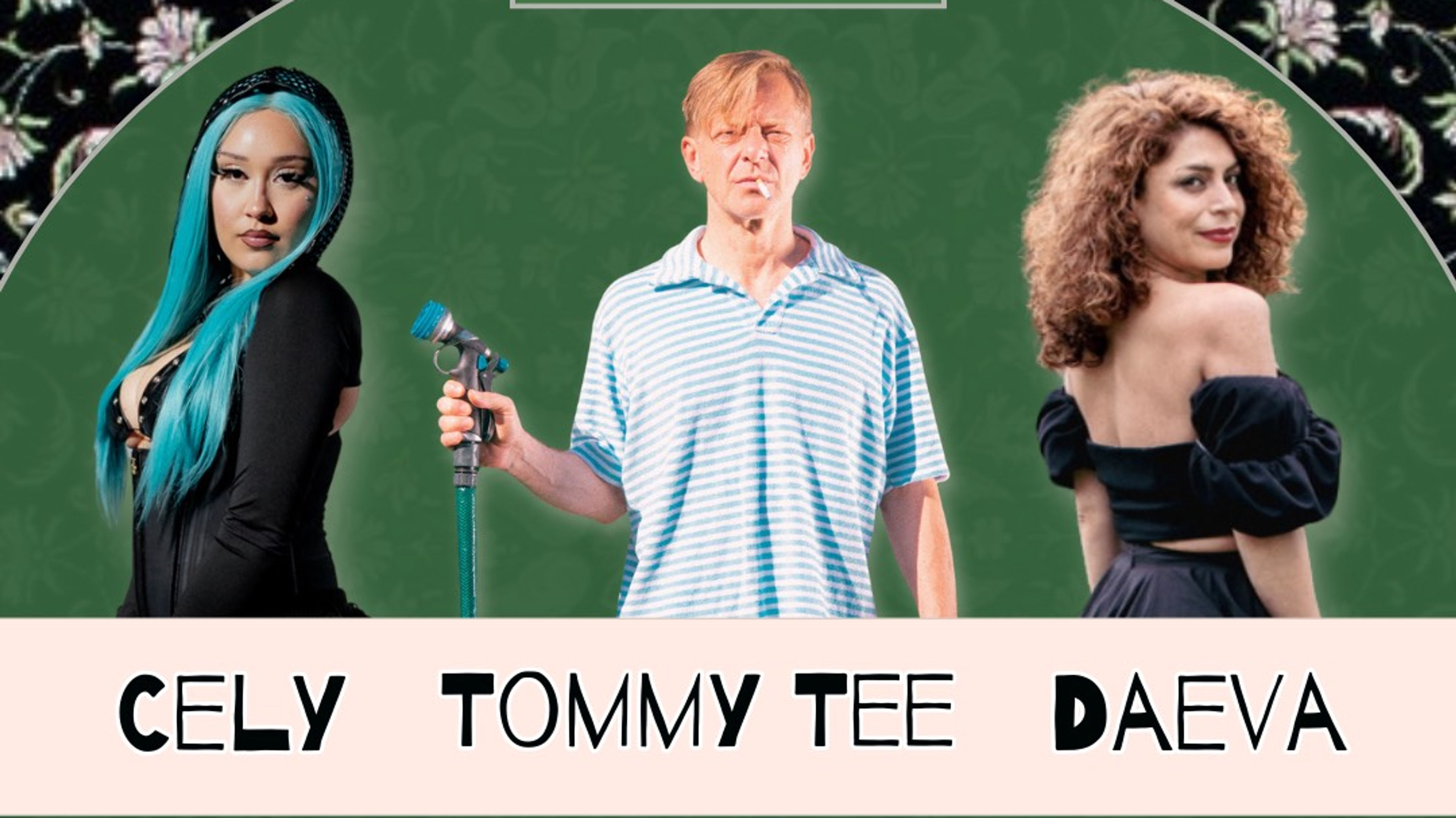 Promotional graphic for 1001 Sound med Daeva #12 // Tommy Tee & Celyyyy