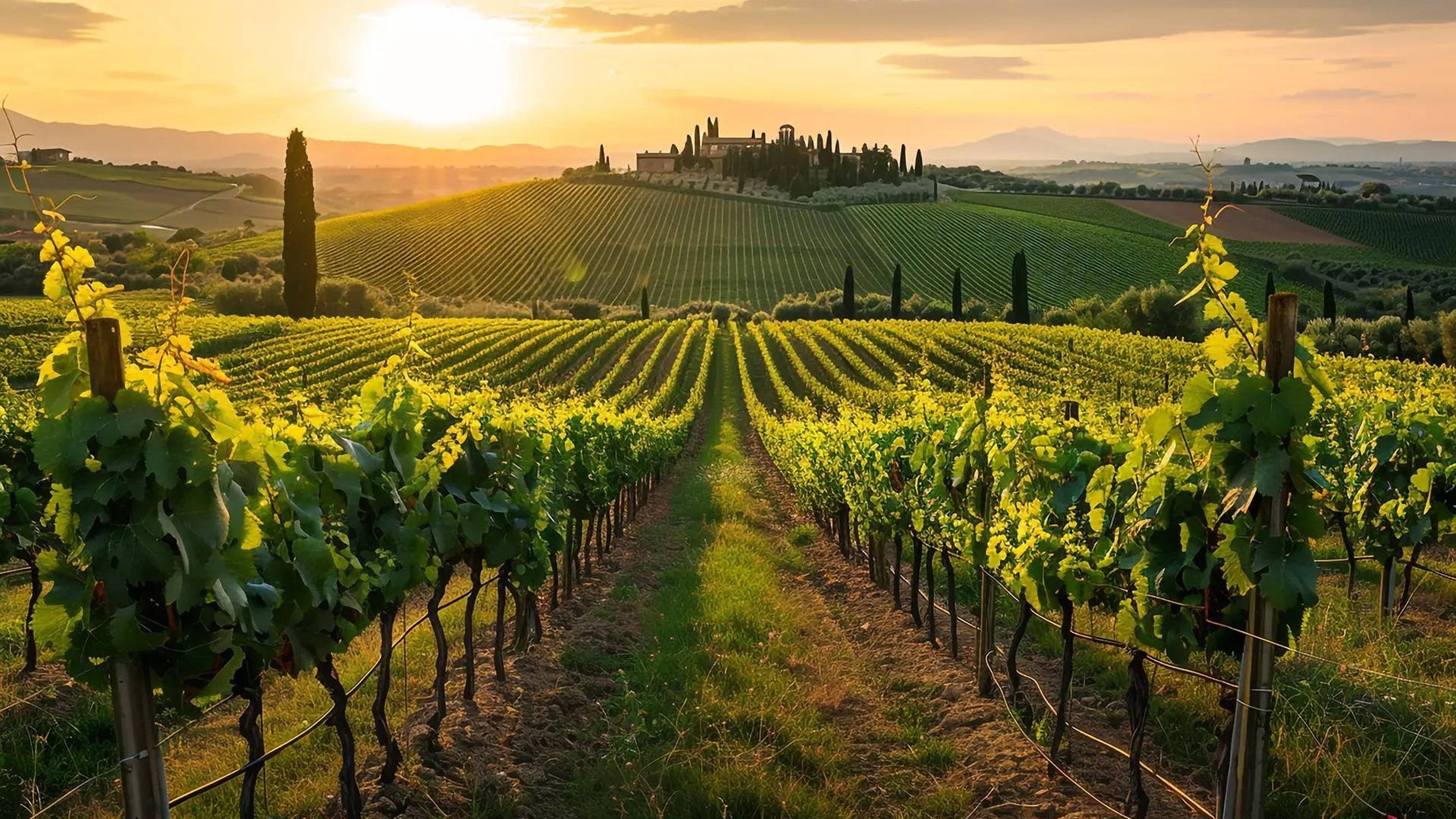 Promotional graphic for Vinkveld Toscana