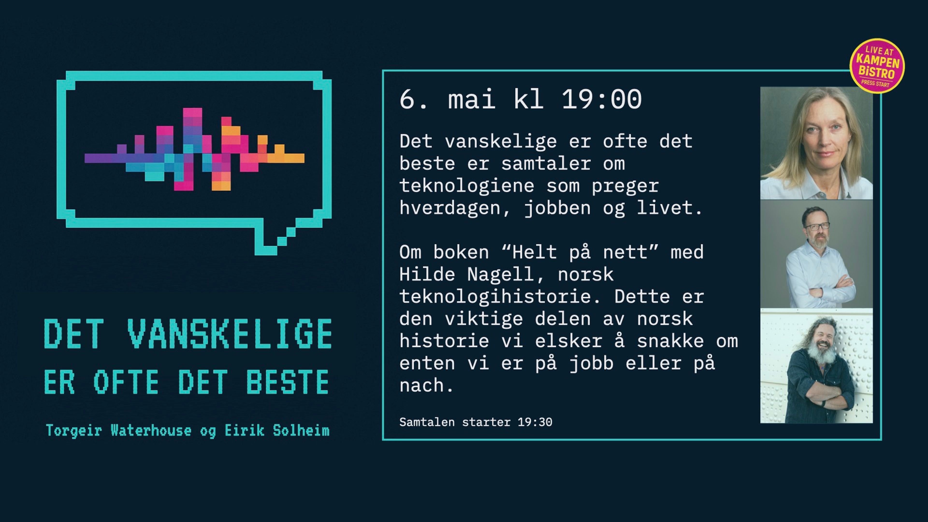 Promotional graphic for Det vanskeligste er ofte det beste - med Hilde Nagell
