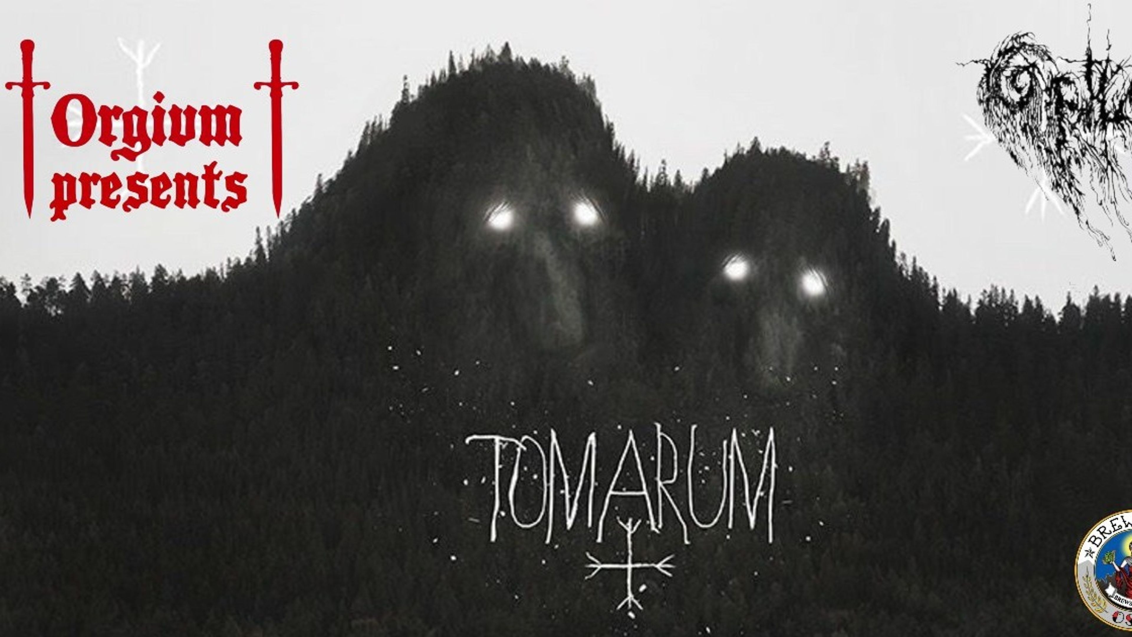Promotional graphic for ORGIVM PRESENTS: Tomarum Dark Art Exhibition with GRYLA Live