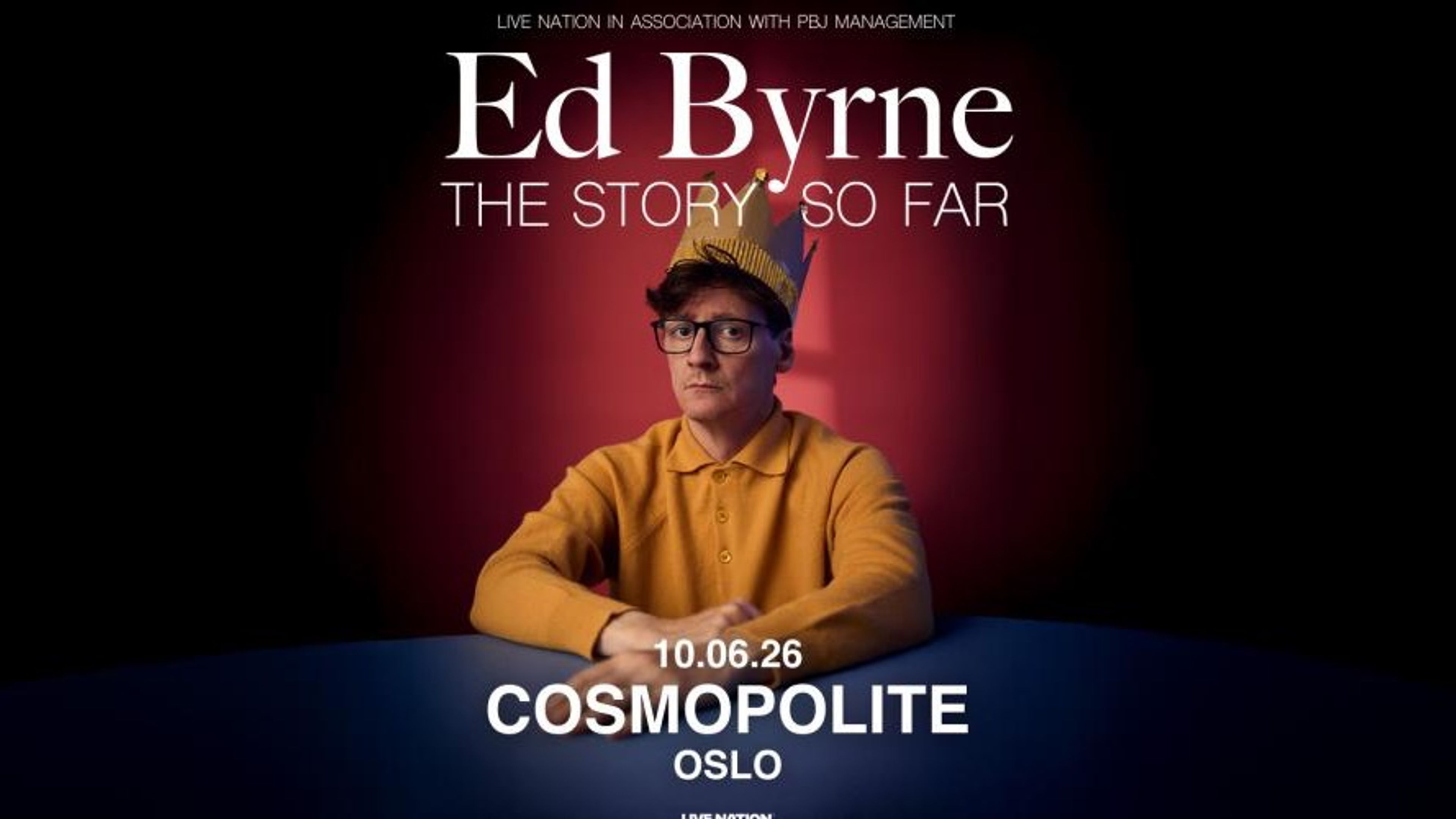 Promotional graphic for Ed Byrne