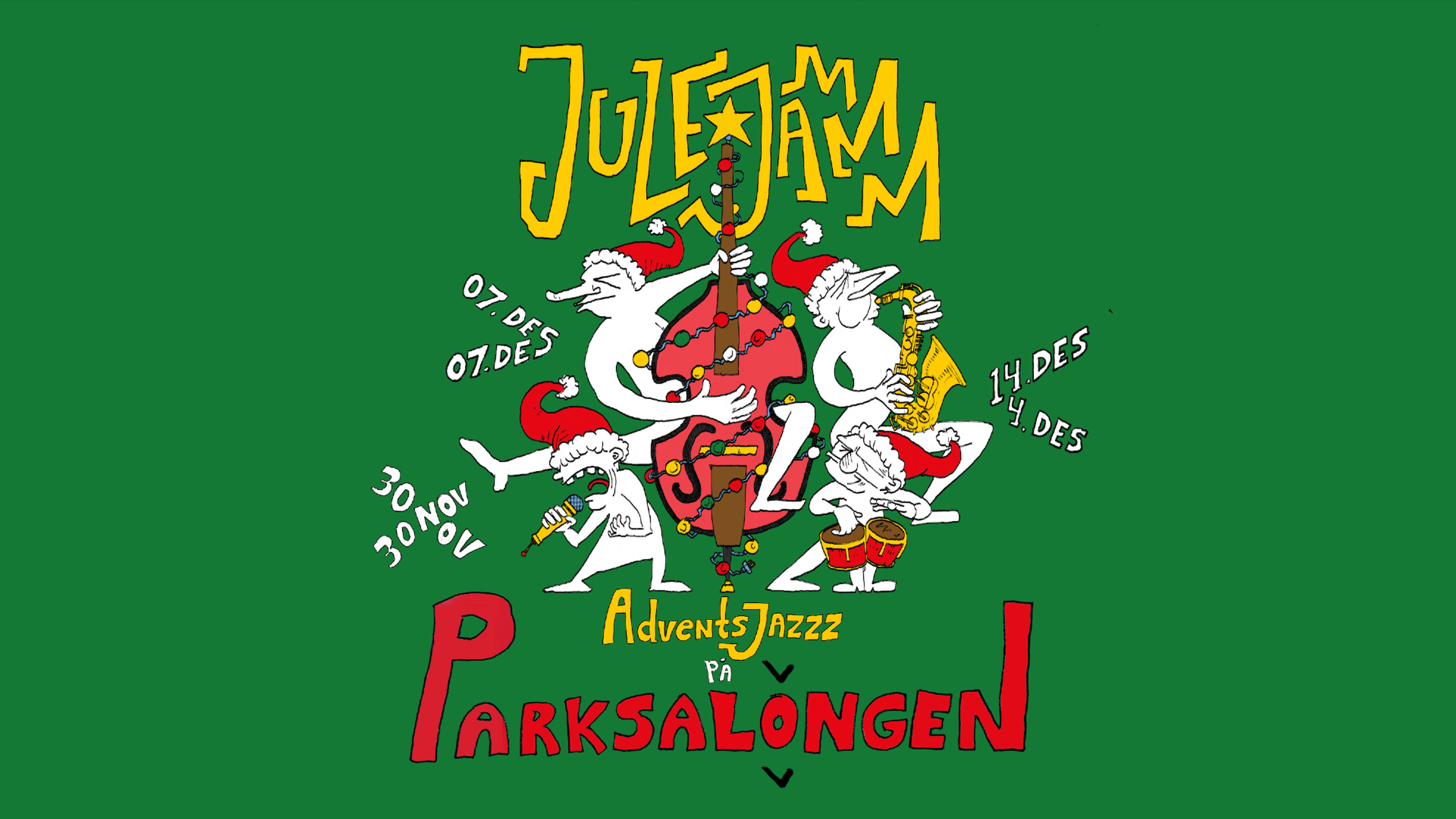 Promotional graphic for Adventsjazzen // Parksalongen #30