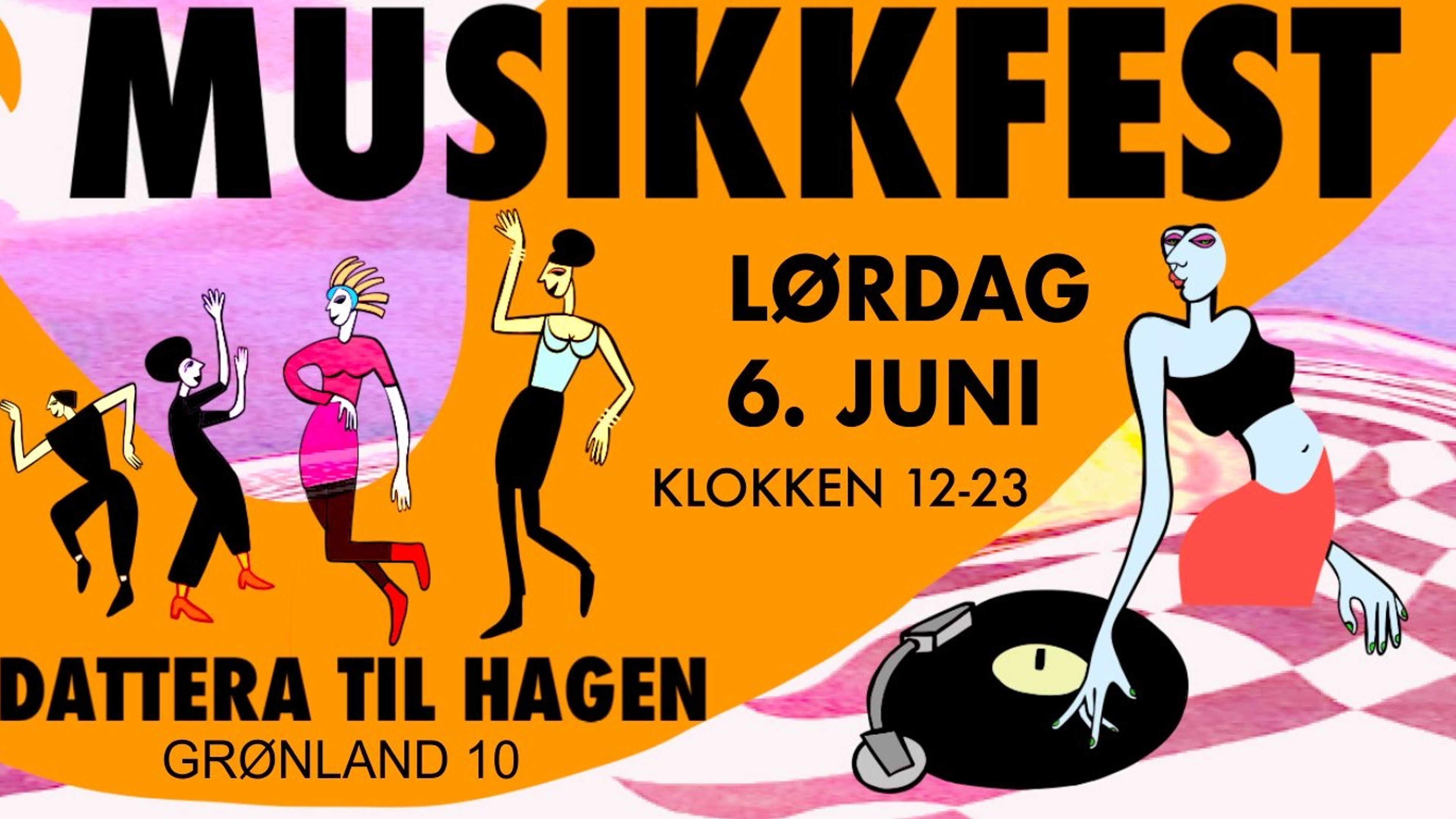 Promotional graphic for Musikkfest på Dattera Til Hagen