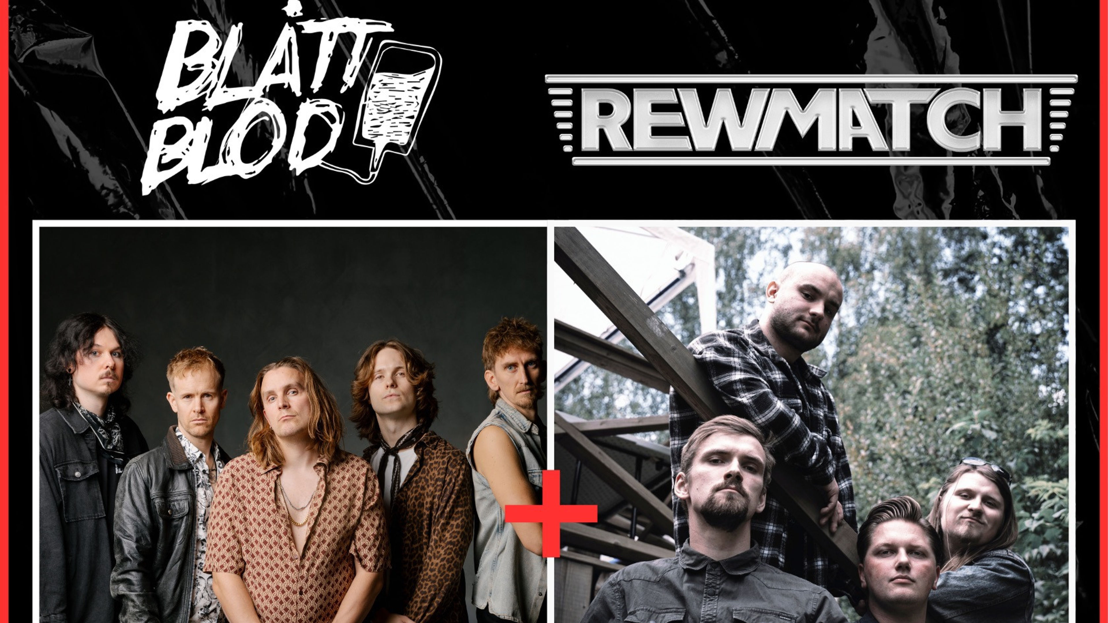 Promotional graphic for Blått Blod x Rewmatch // LIVE @ MIR Lufthavna, Oslo