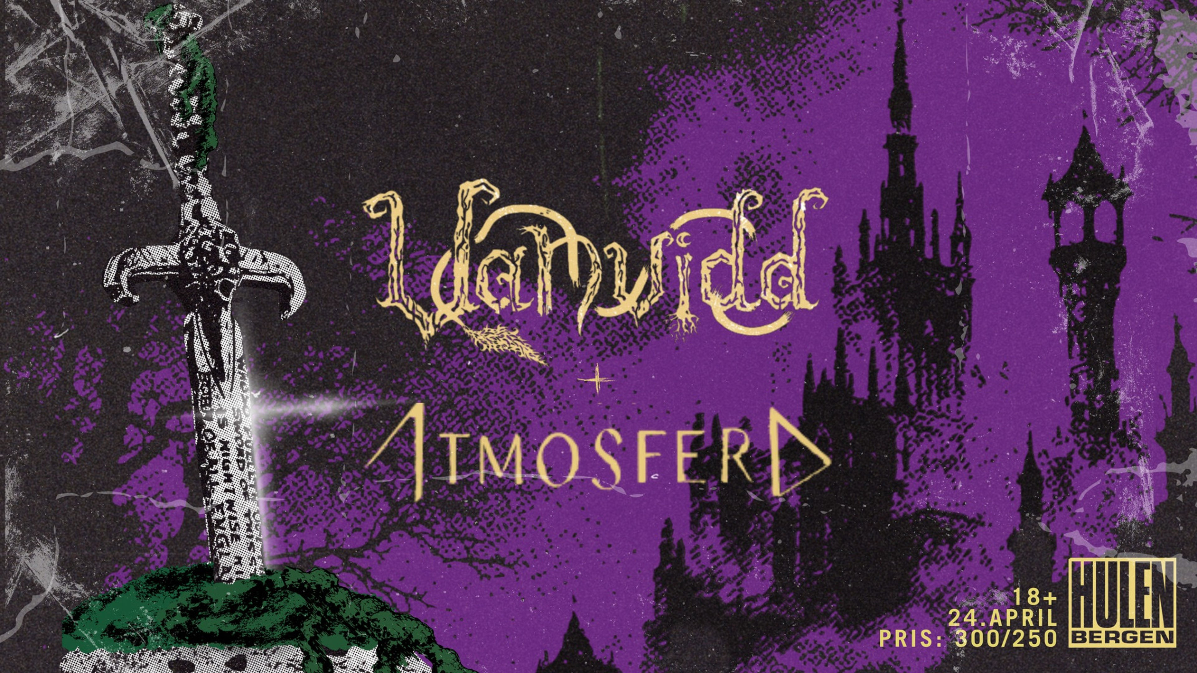 Promotional graphic for Vanvidd + supp: Atmosferd || Hulen