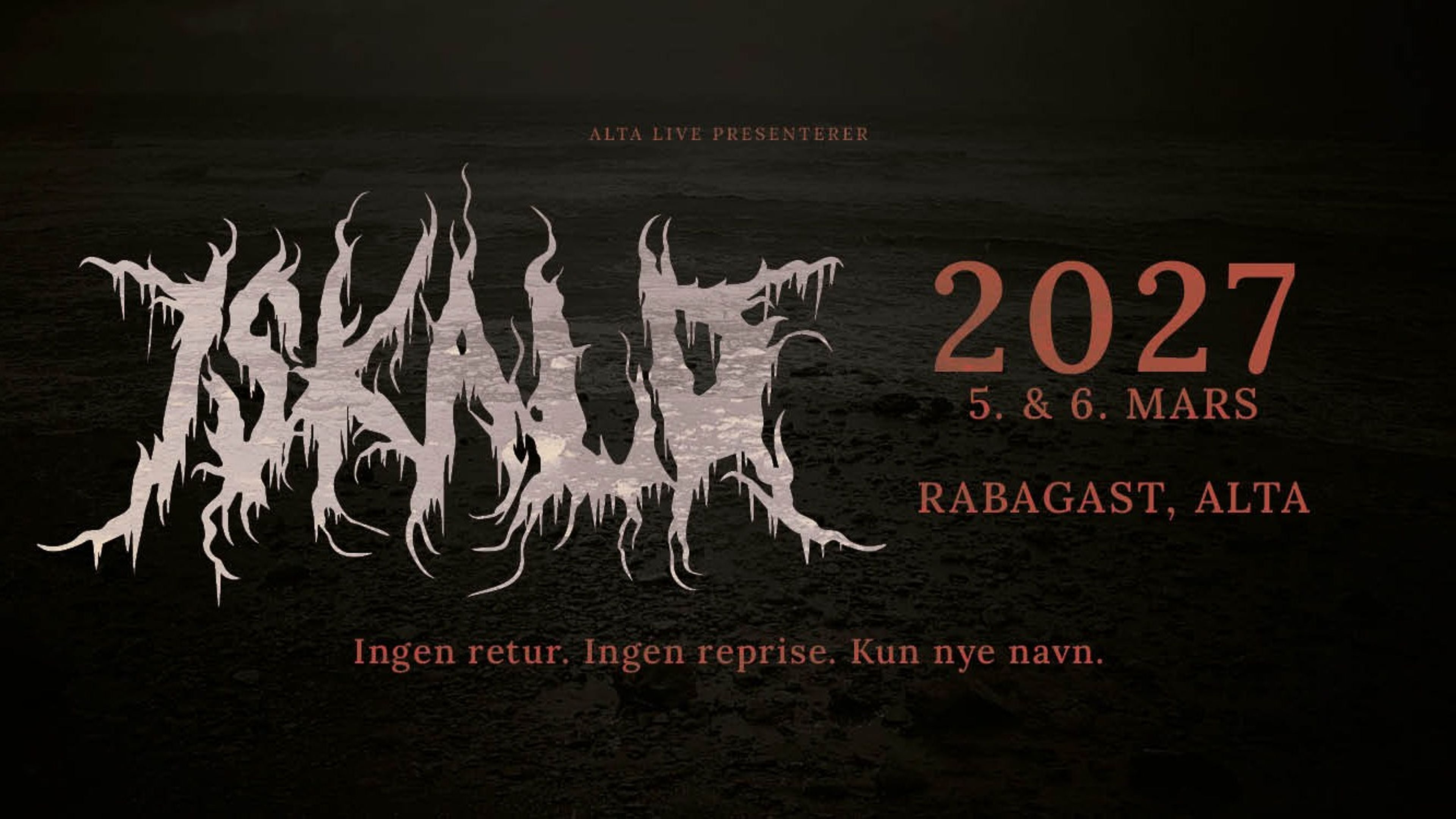 Promotional graphic for ISKALD 2027 // Rabagast, Alta