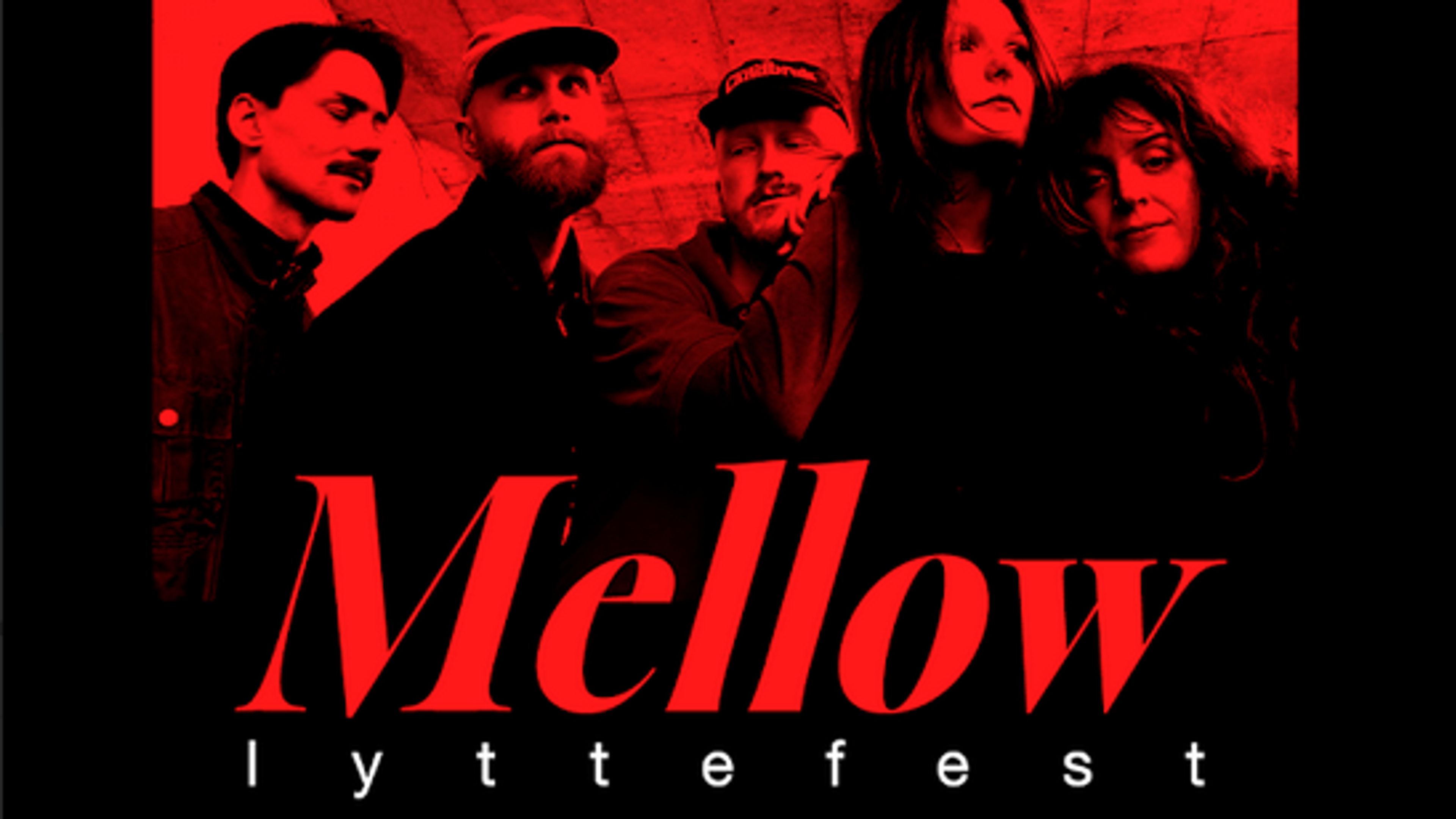 Promotional graphic for MELLOW- Lyttefest av "Future Nostalgia"