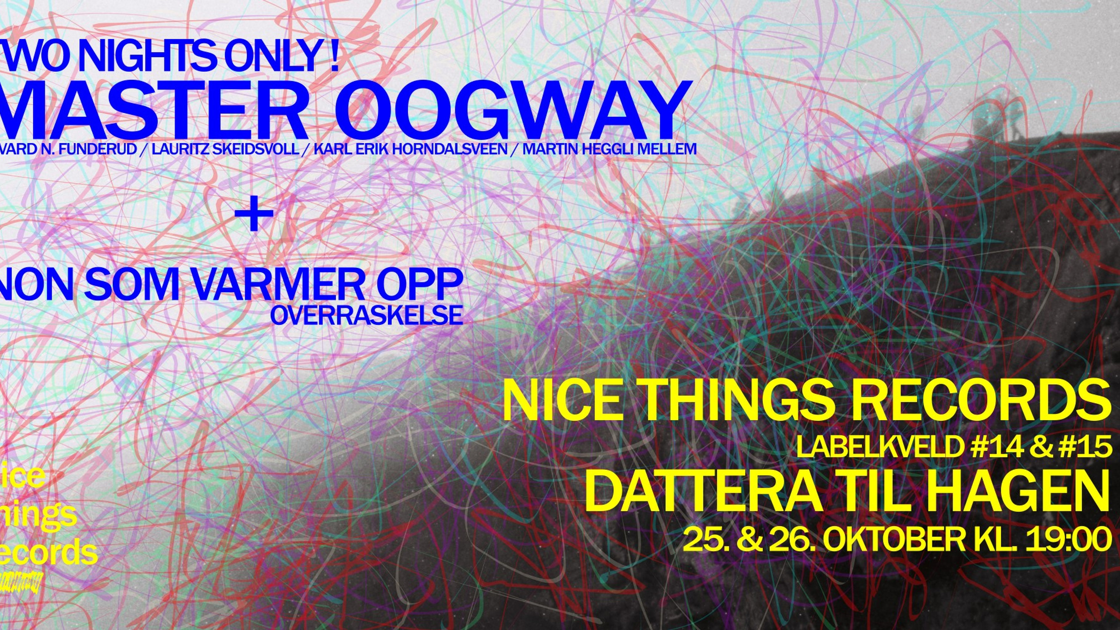 Promotional graphic for NICE THINGS RECORDS LABELNIGHTS #14 & #15
