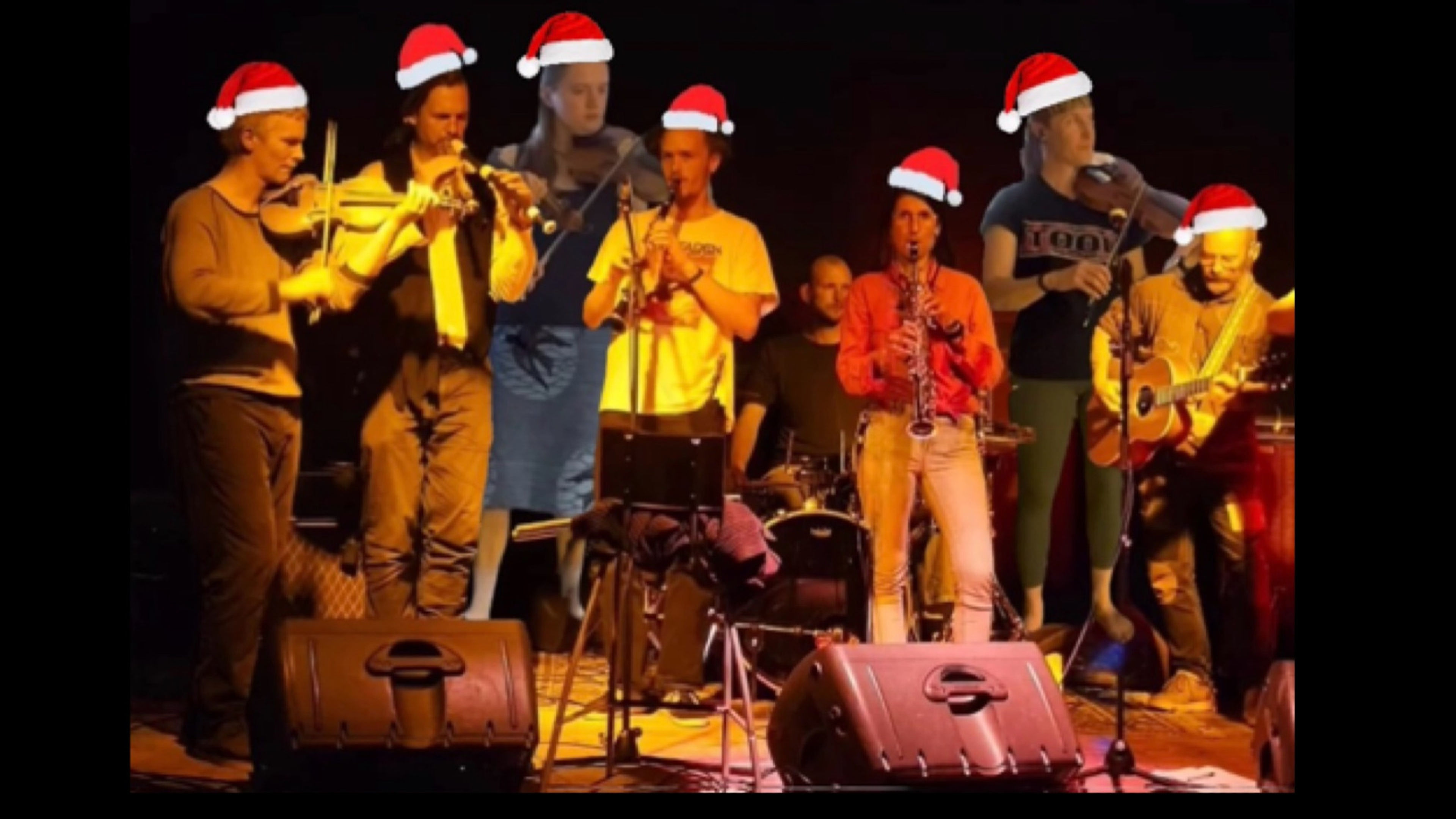 Promotional graphic for  Åretak spelelag førjulsdans på MIR!