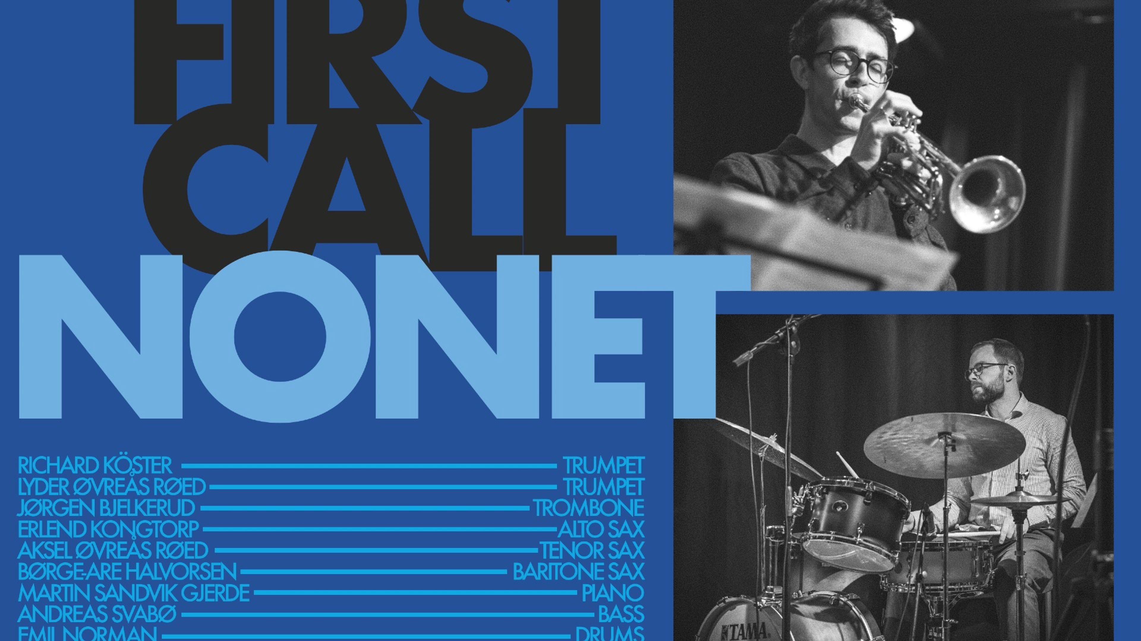 Promotional graphic for First Call Nonet // Juret