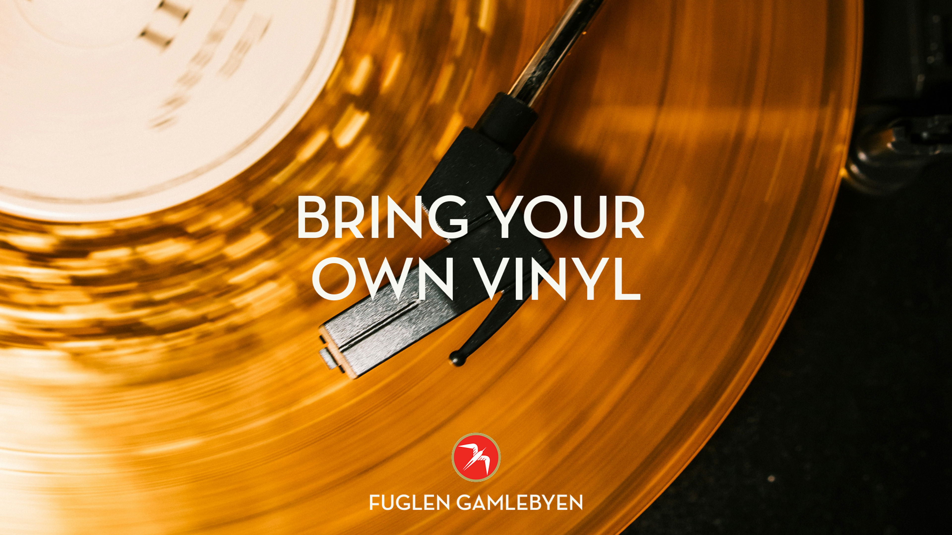Promotional graphic for Bring Your Own Vinyl Night / Fuglen Gamlebyen