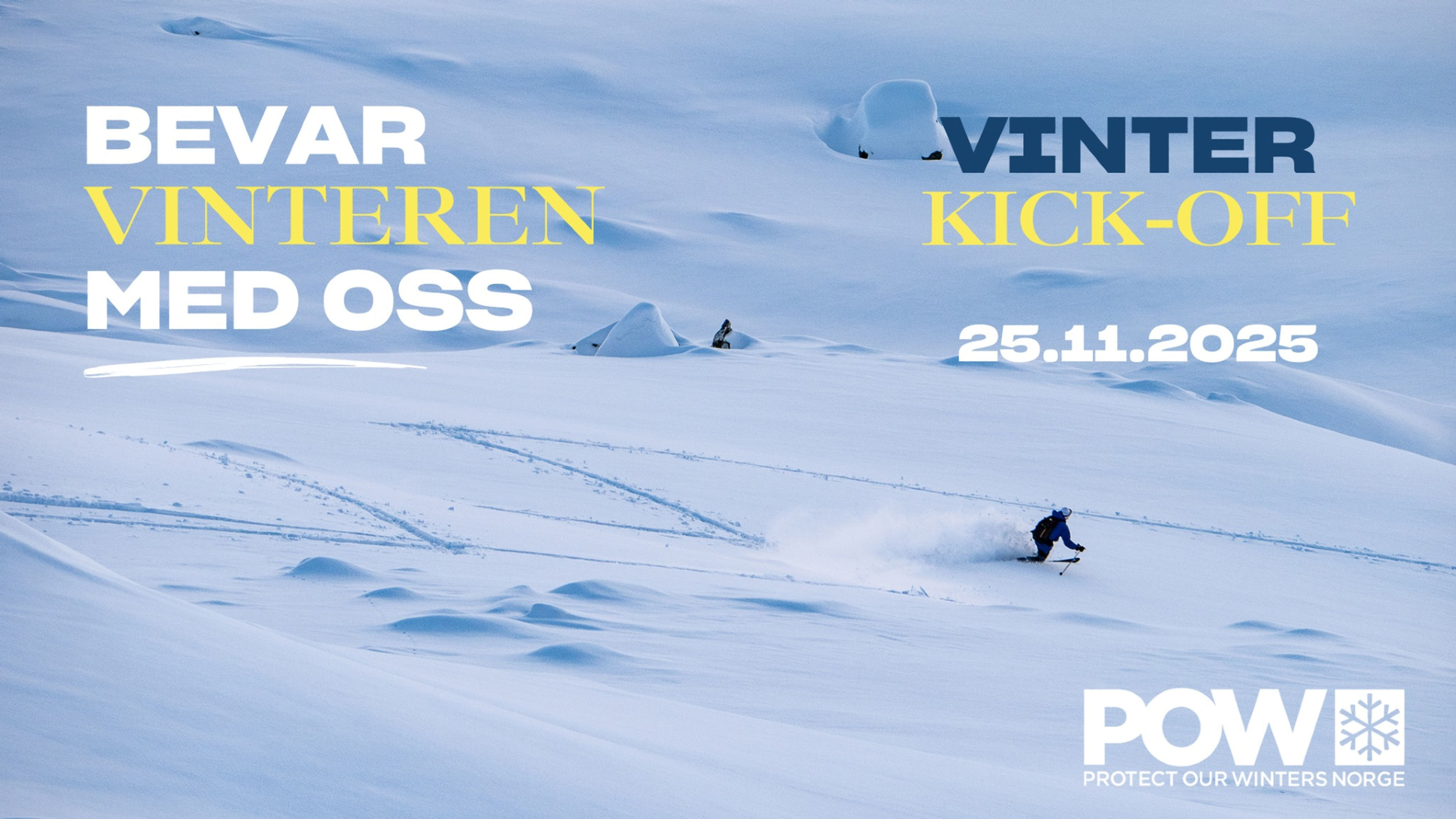 Promotional graphic for POW Vinter Kick-Off!