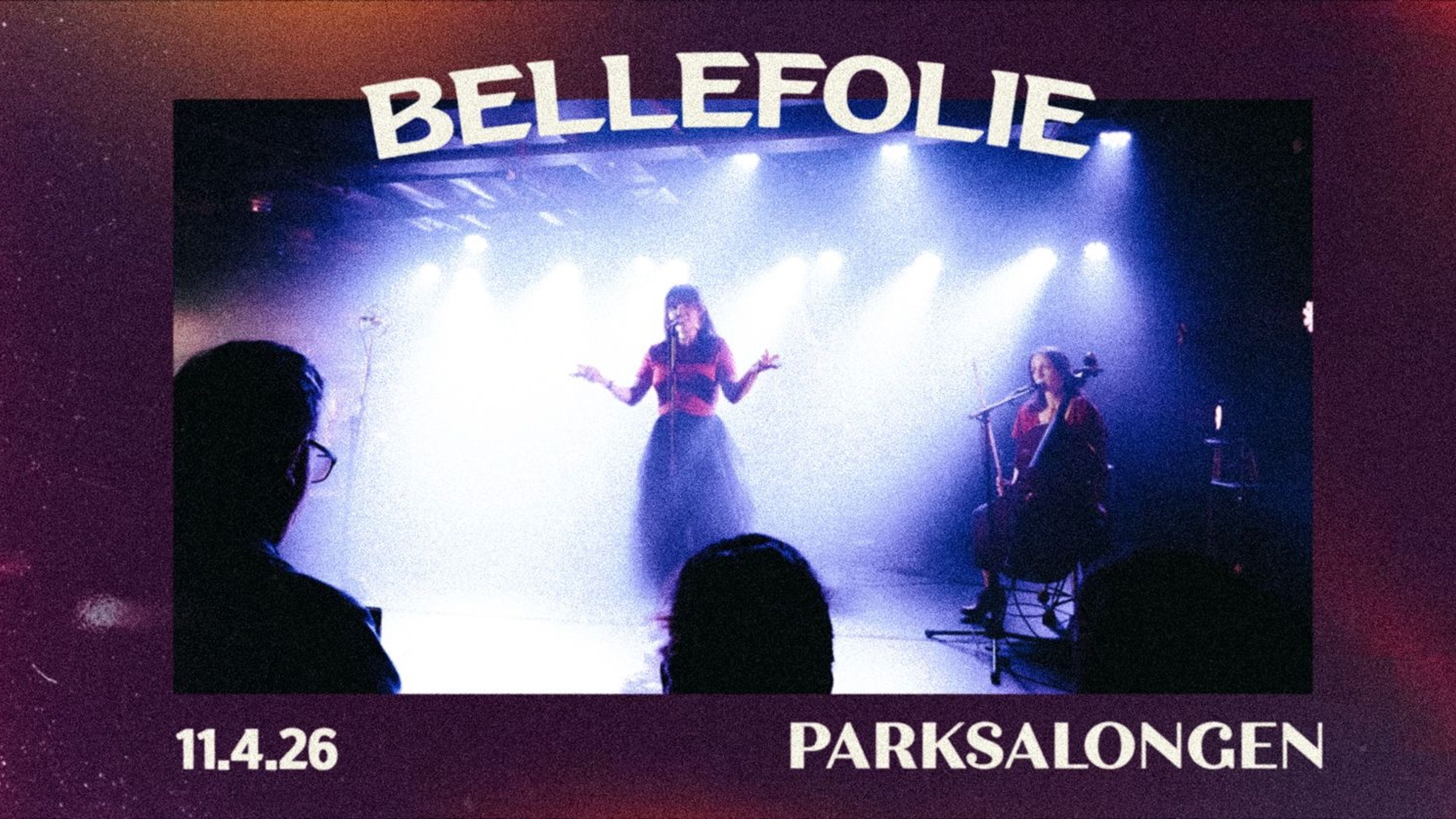Promotional graphic for Bellefolie // Supp: Hilja // Samtale med Kristin von Hirsch