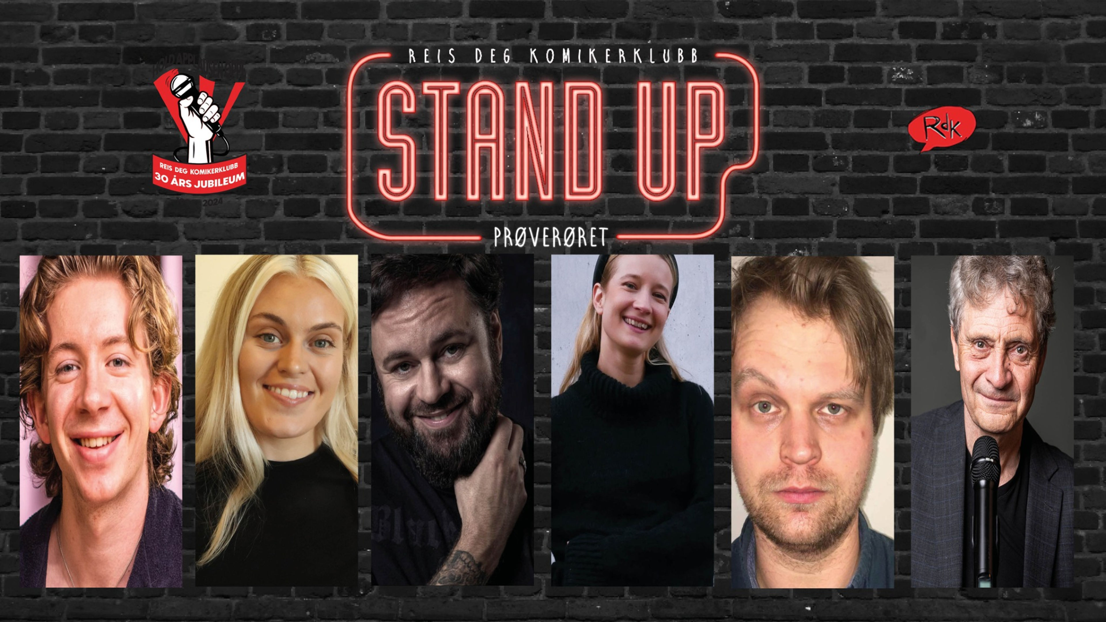 Promotional graphic for STANDUP: Prøverøret // Dattera til Hagen