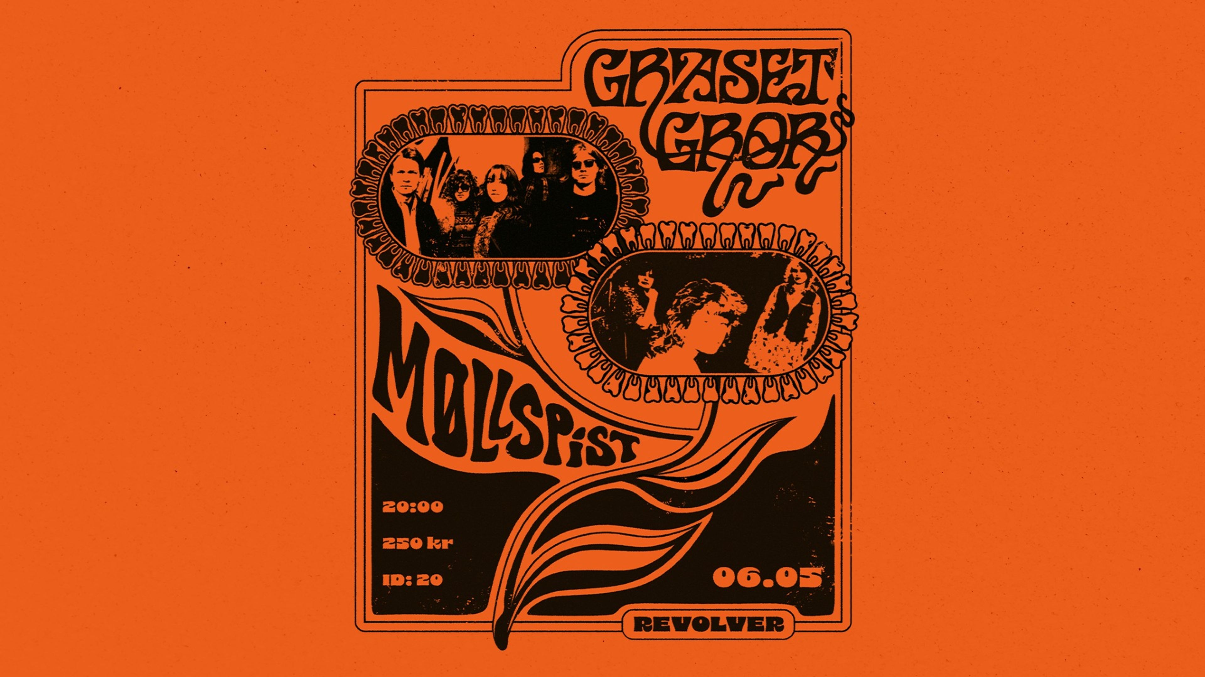 Promotional graphic for Graset Gror // Møllspist