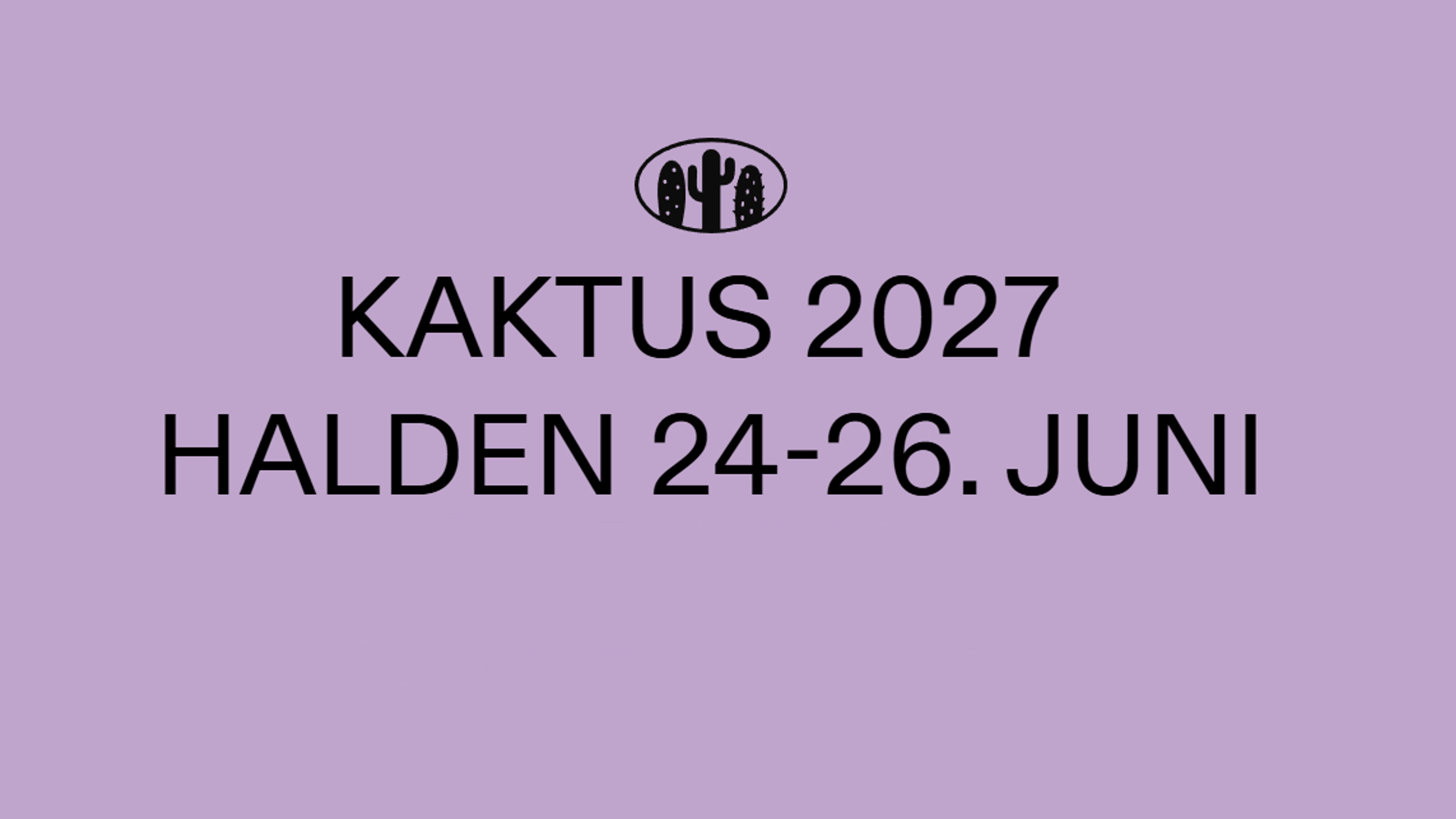 Promotiv grafikk for Kaktusfestivalen