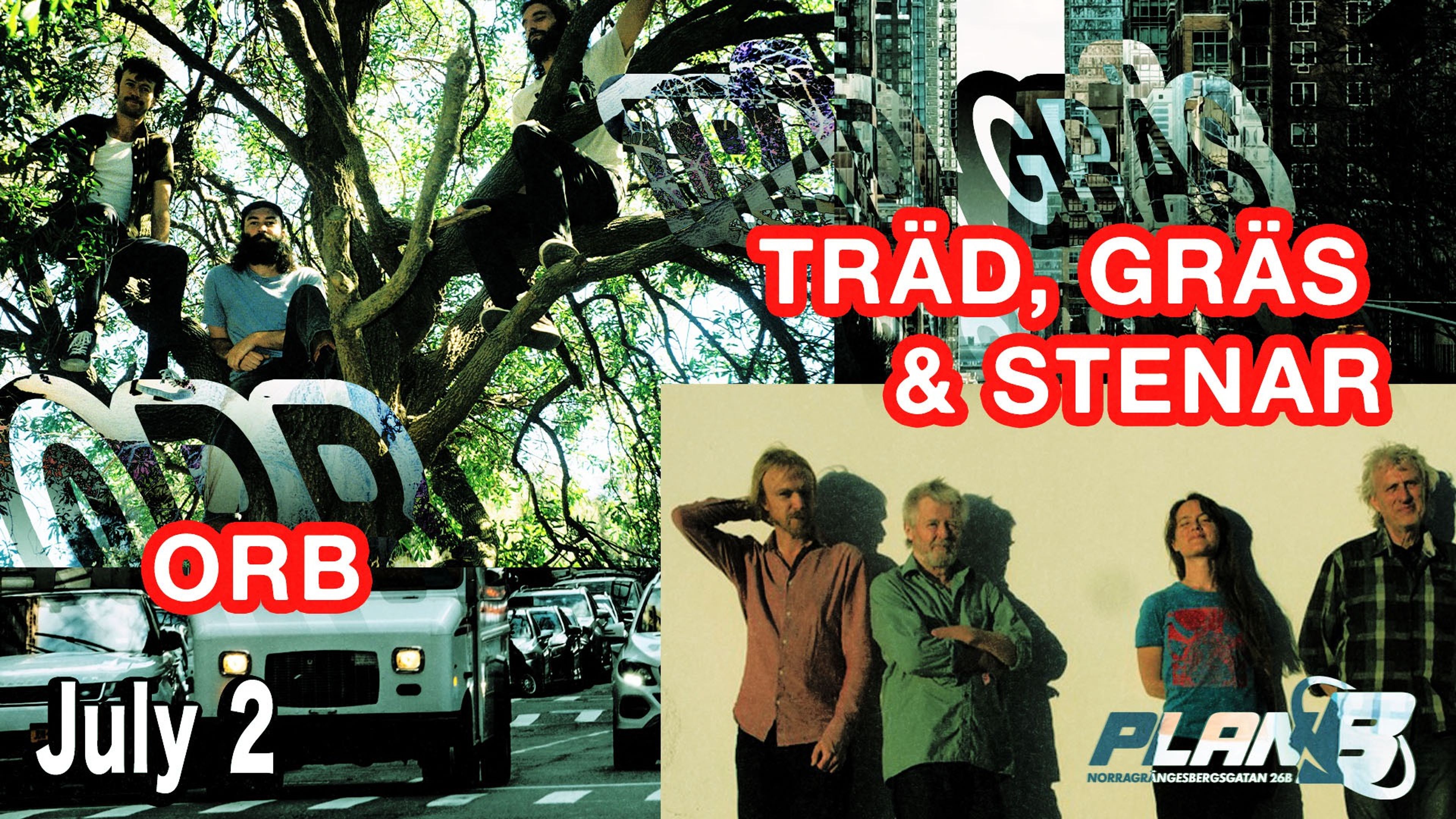 Promotional graphic for ORB + Träd Gräs och Stenar 