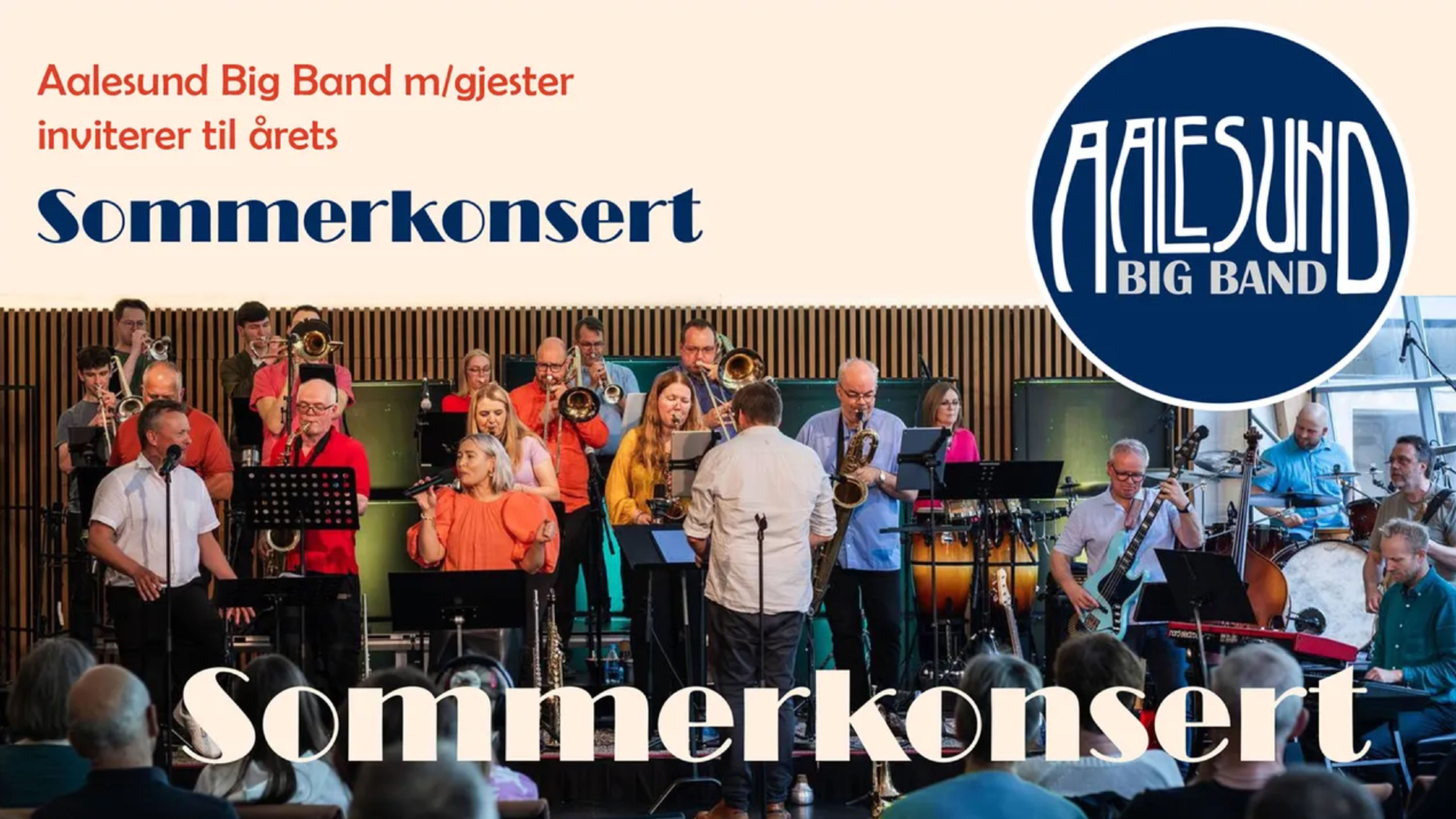 Promotional graphic for Aalesund Big Band: Sommerkonsert